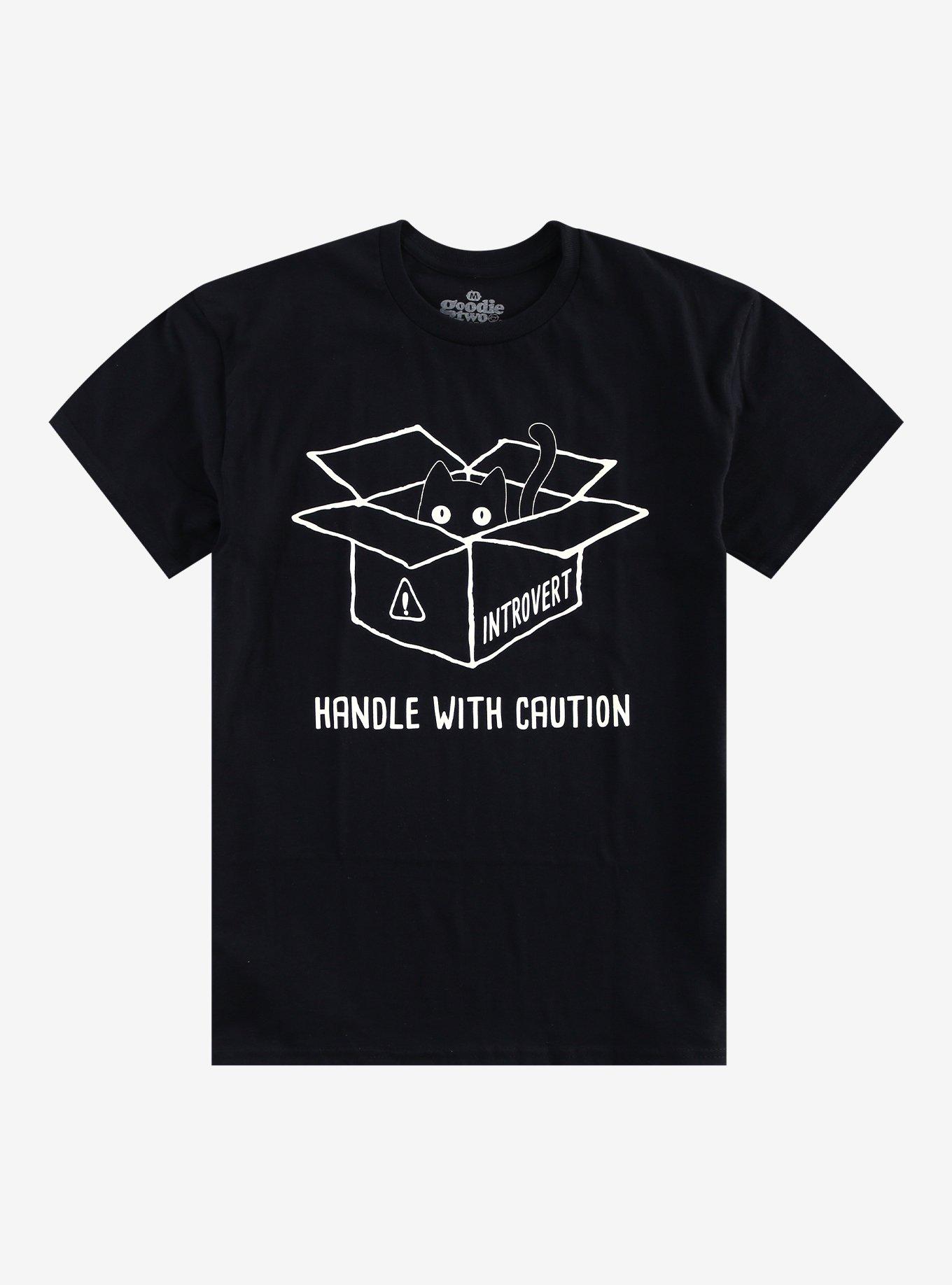 Introvert Cat In Box T-Shirt By Goodie Two Sleeves, , hi-res