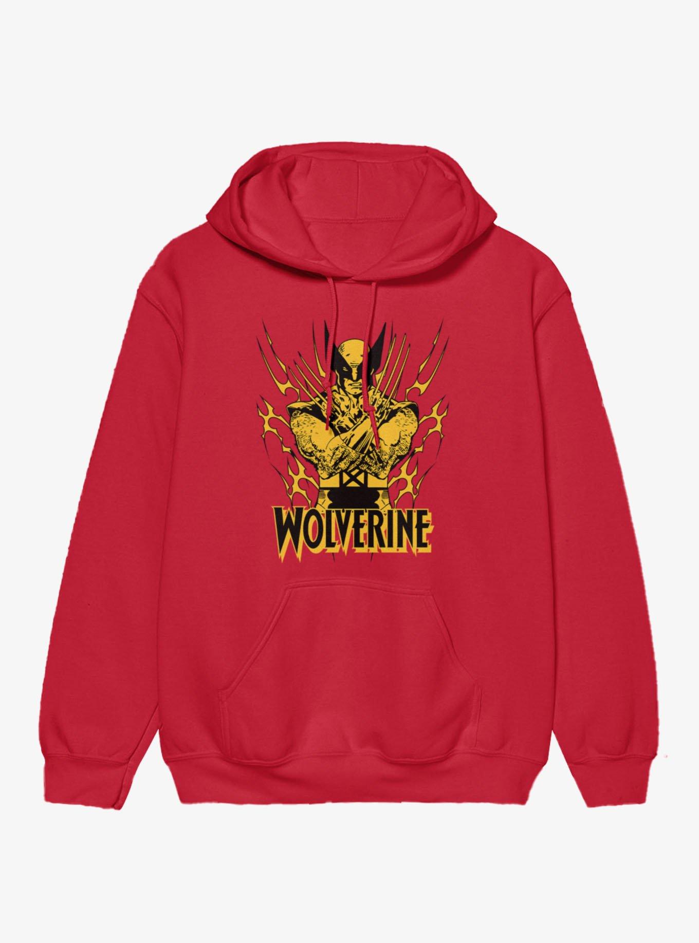 Marvel X-Men Wolverine Claws Up Hoodie, RED, hi-res view 1