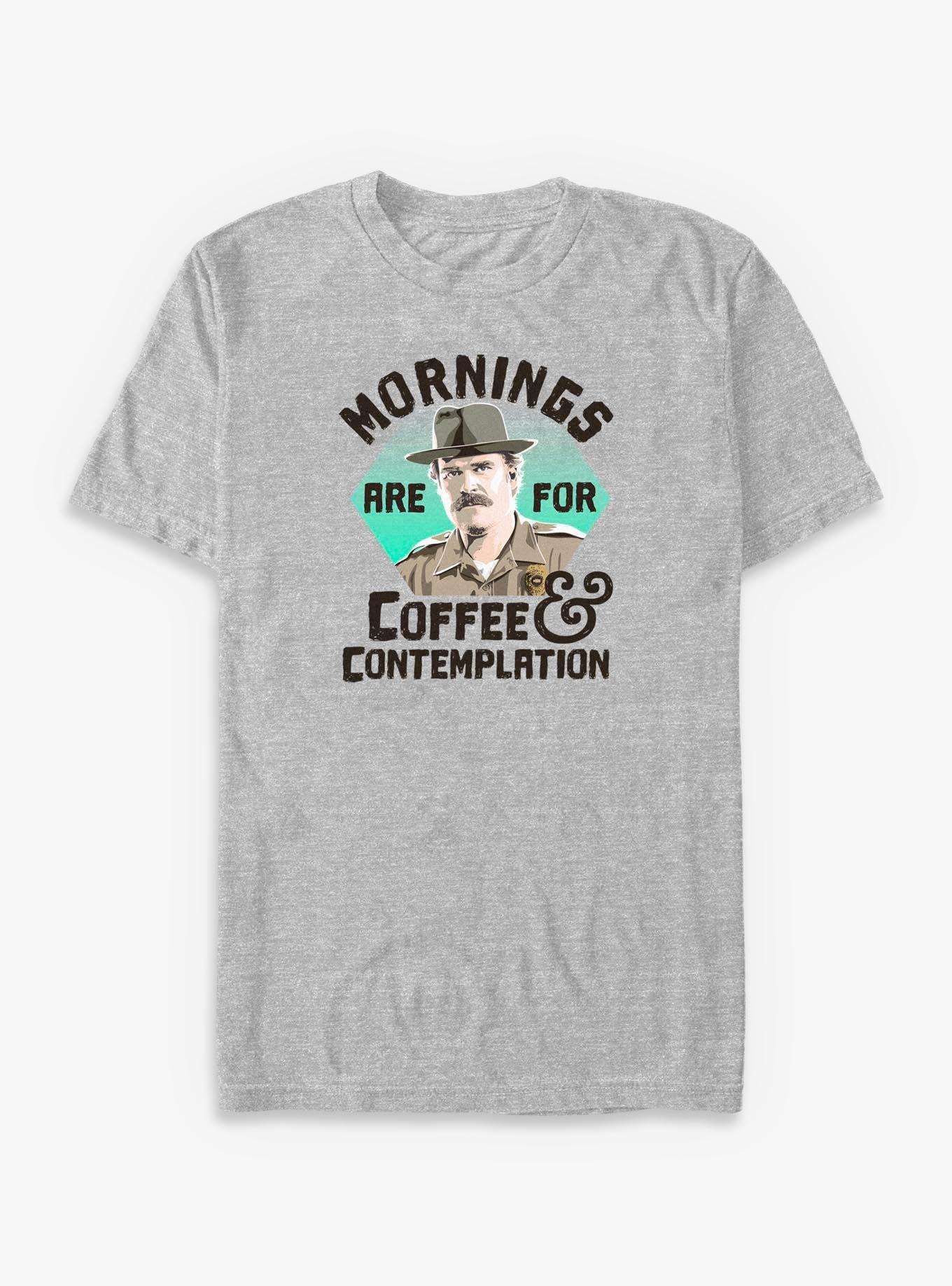 Stranger Things Hopper Coffee Morning Big & Tall T-Shirt, , hi-res