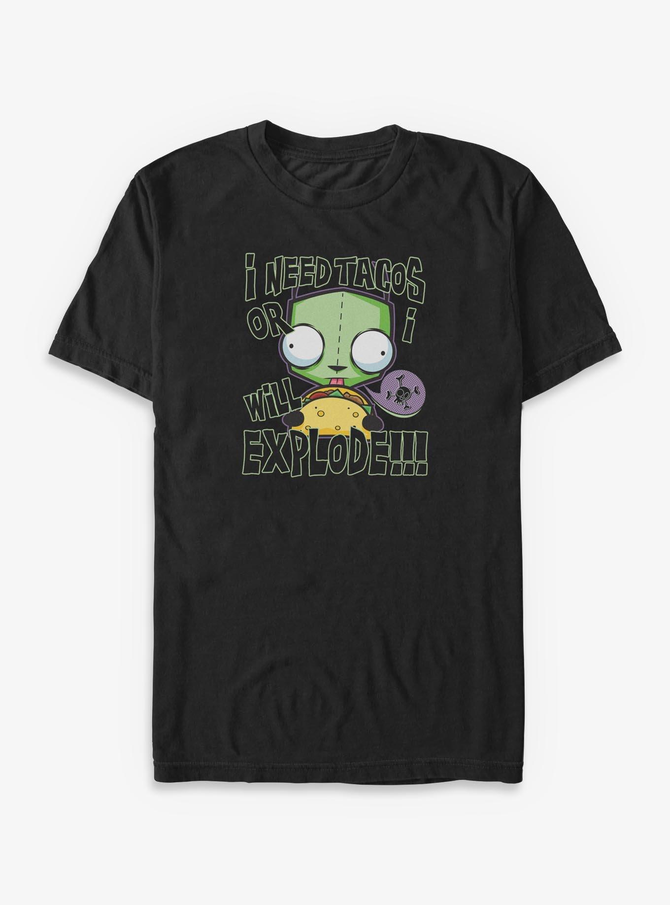 Invader Zim Taco Explosion Big & Tall T-Shirt, , hi-res