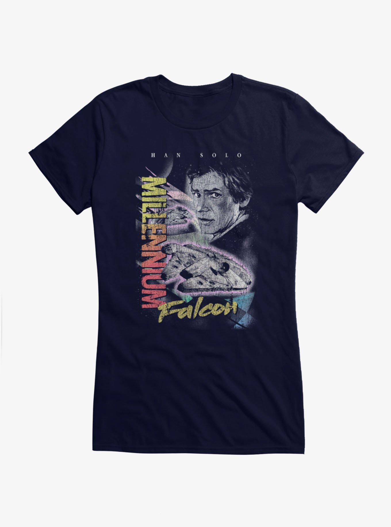 Star Wars Han Solo Millenium Falcon Collage Girls T-Shirt, , hi-res