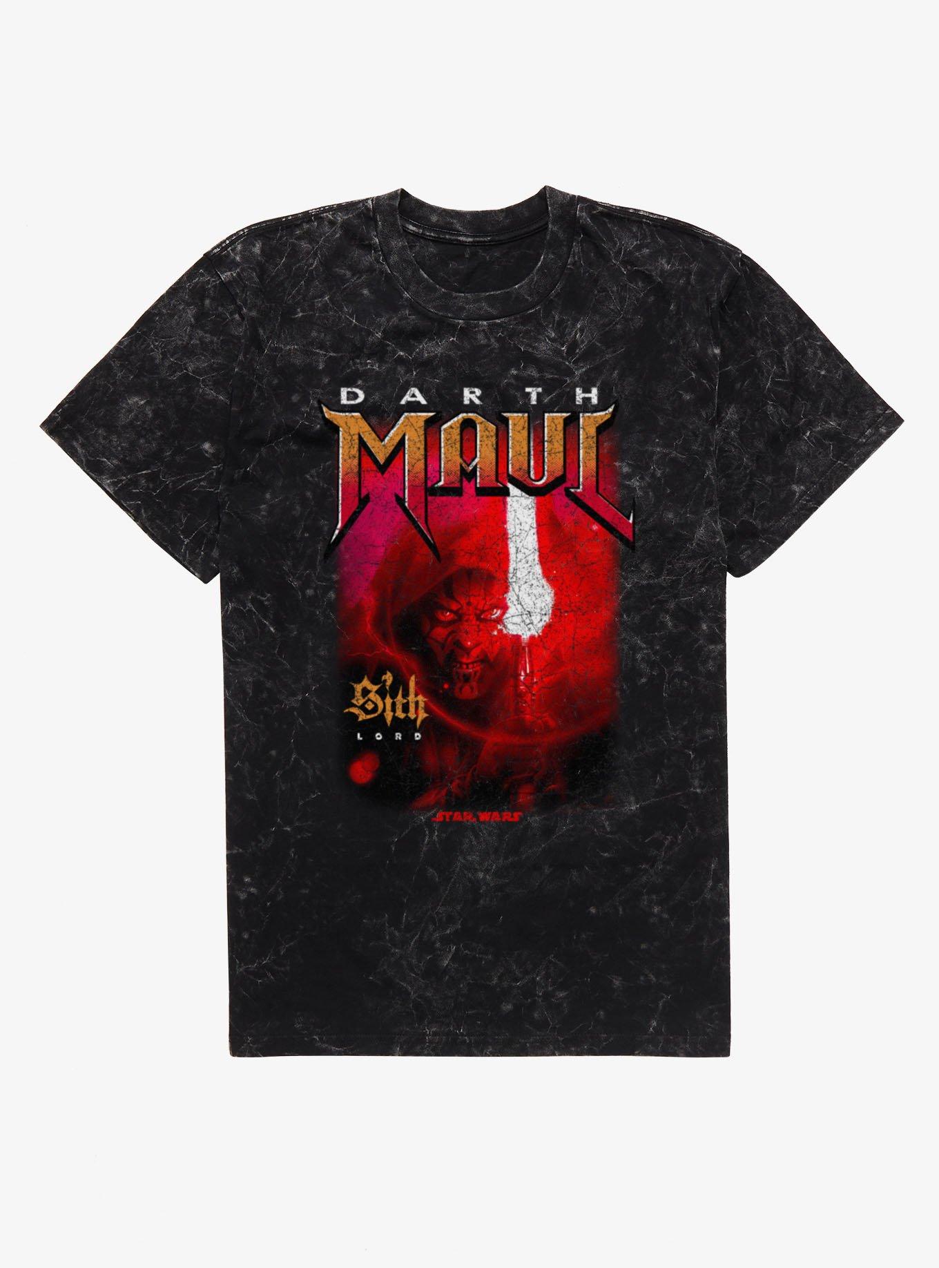 Star Wars Darth Maul In Red Saber Mineral Wash T-Shirt, , hi-res