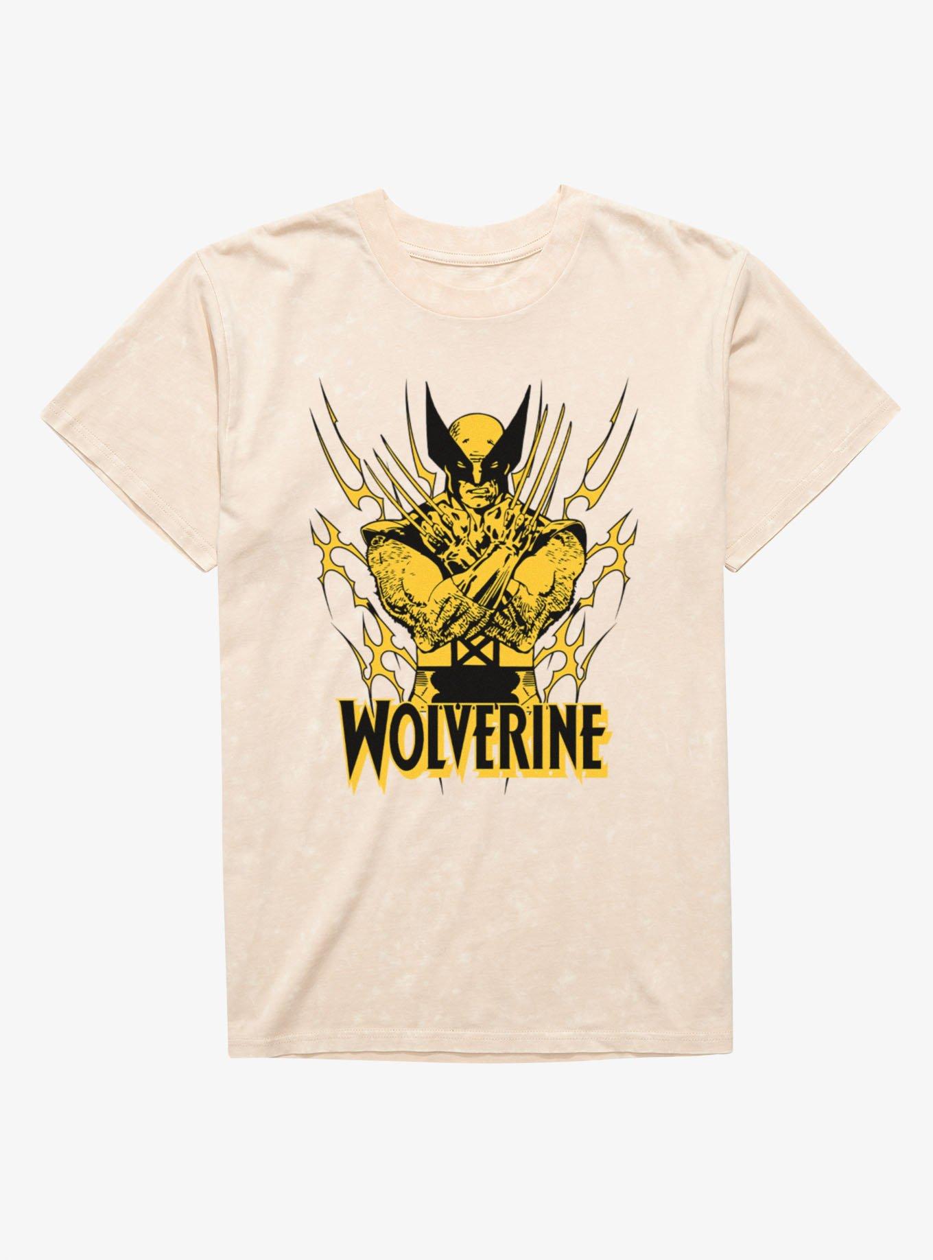 Marvel X-Men Wolverine Claws Up Mineral Wash T-Shirt