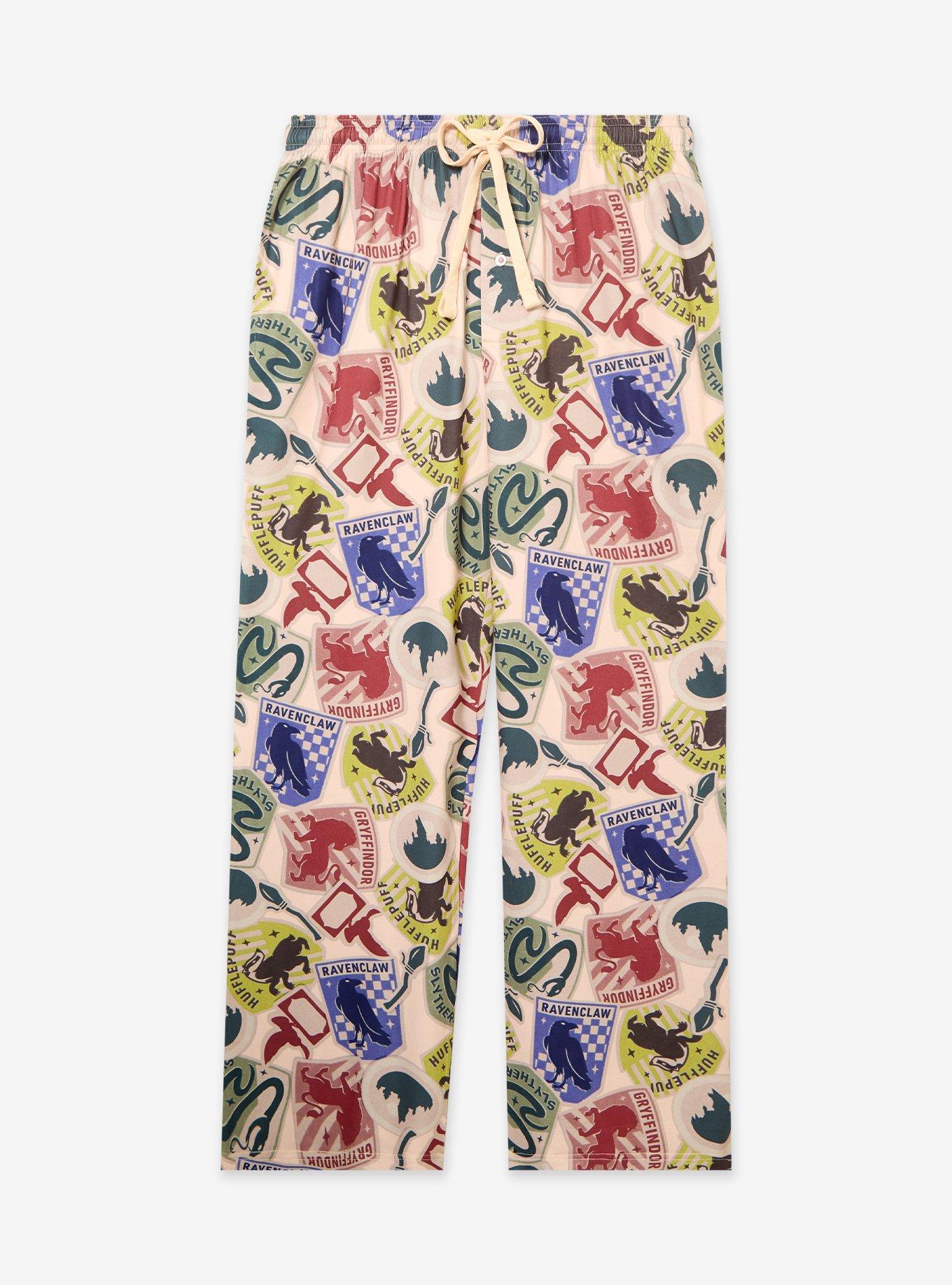 Harry Potter Hogwarts House Crest Allover Print Plus Sleep Pants — BoxLunch Exclusive