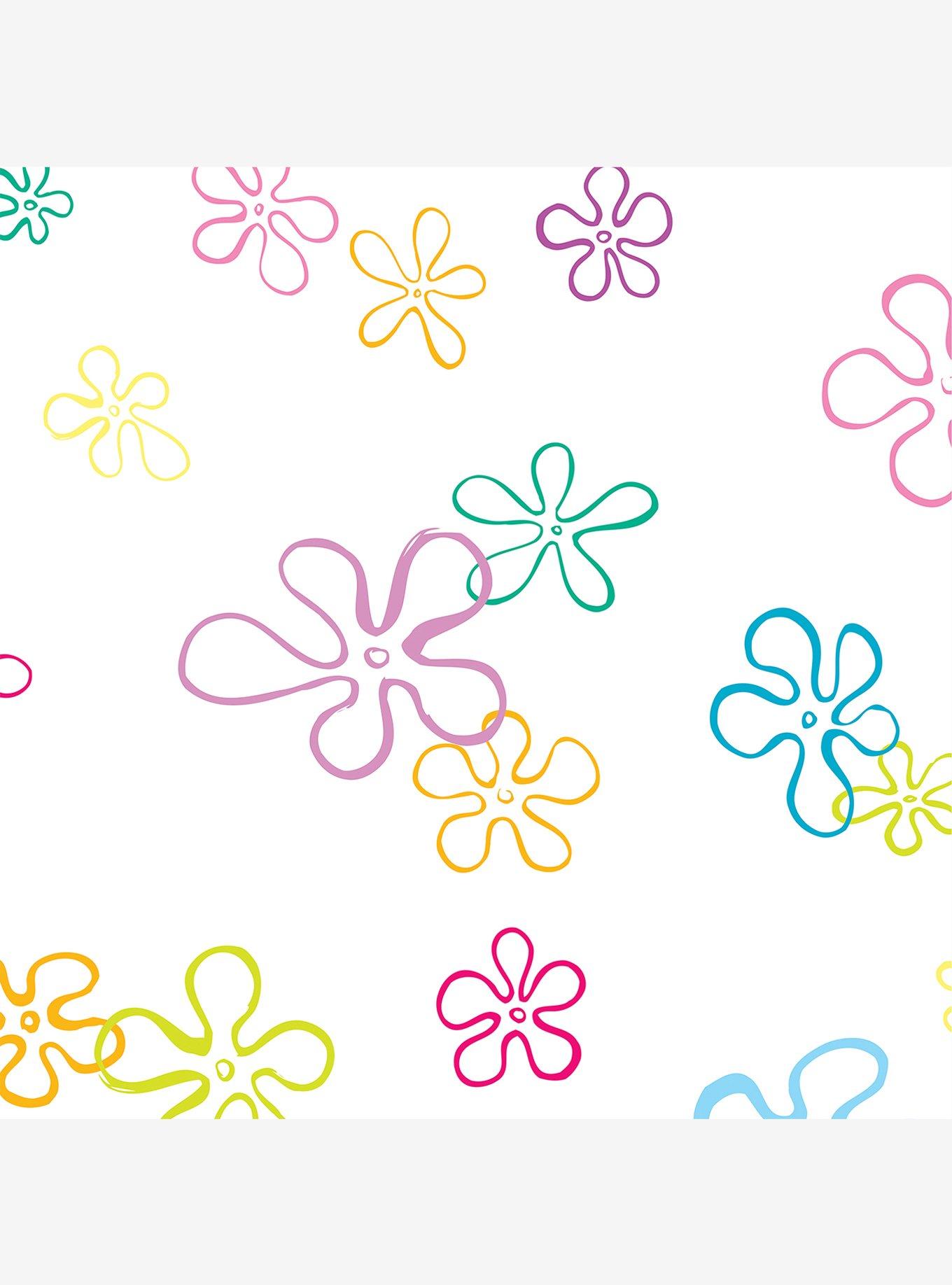 SpongeBob SquarePants Floral White Wallpaper, , hi-res