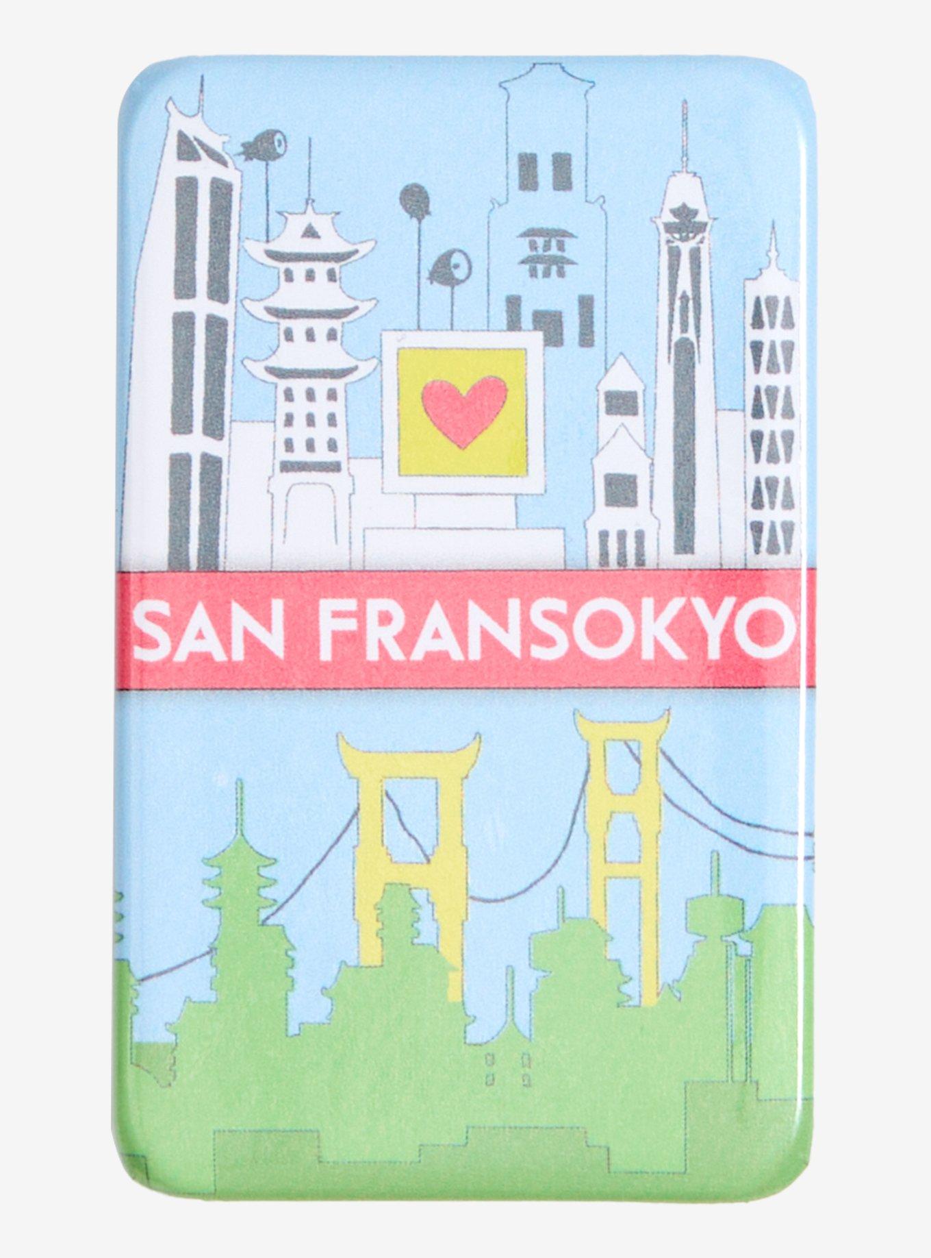 Disney Big Hero 6 San Fransokyo Rectangular Button, , hi-res