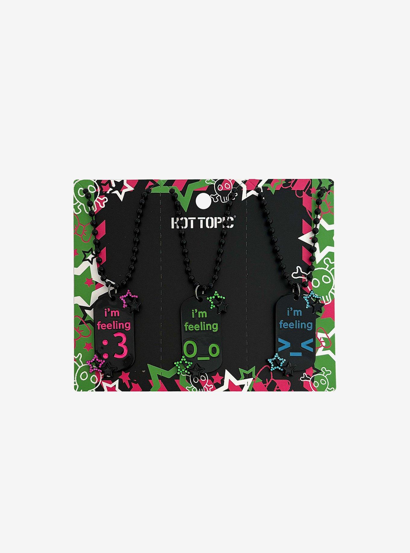 Scene Emoticon Dog Tag Necklace Set, , hi-res