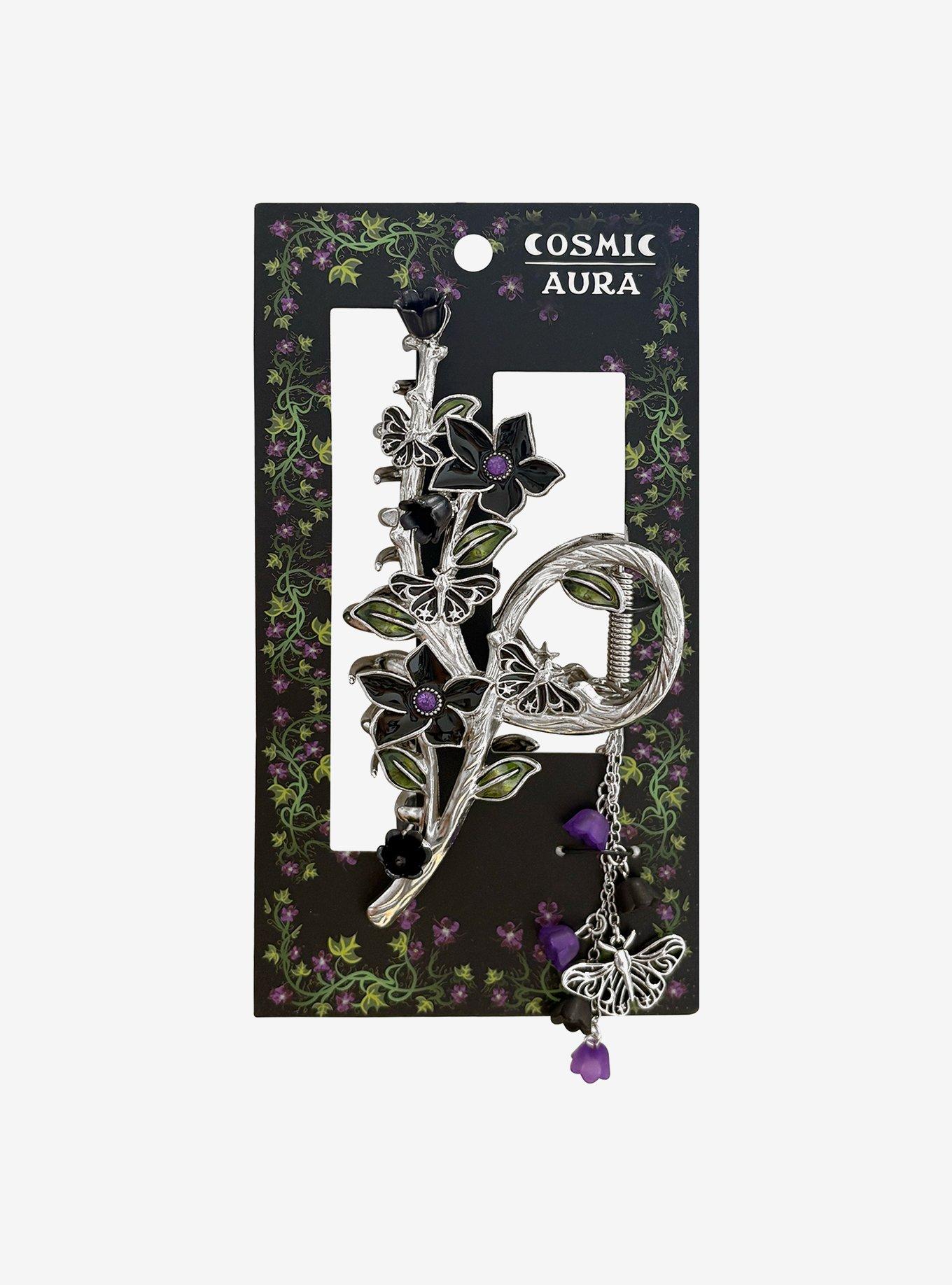 Cosmic Aura Floral Branch Claw Hair Clip, , hi-res