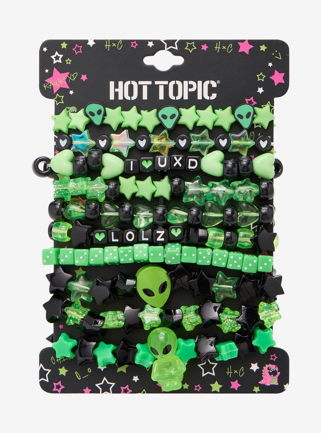 Alien Green Star Scene Bead Bracelet Set, , hi-res