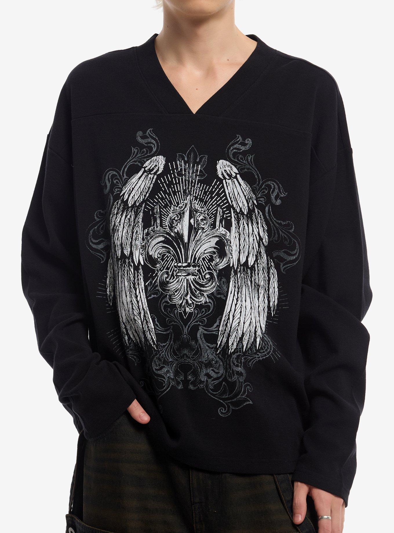 Winged Fleur-De-Lis Long-Sleeve T-Shirt, , hi-res