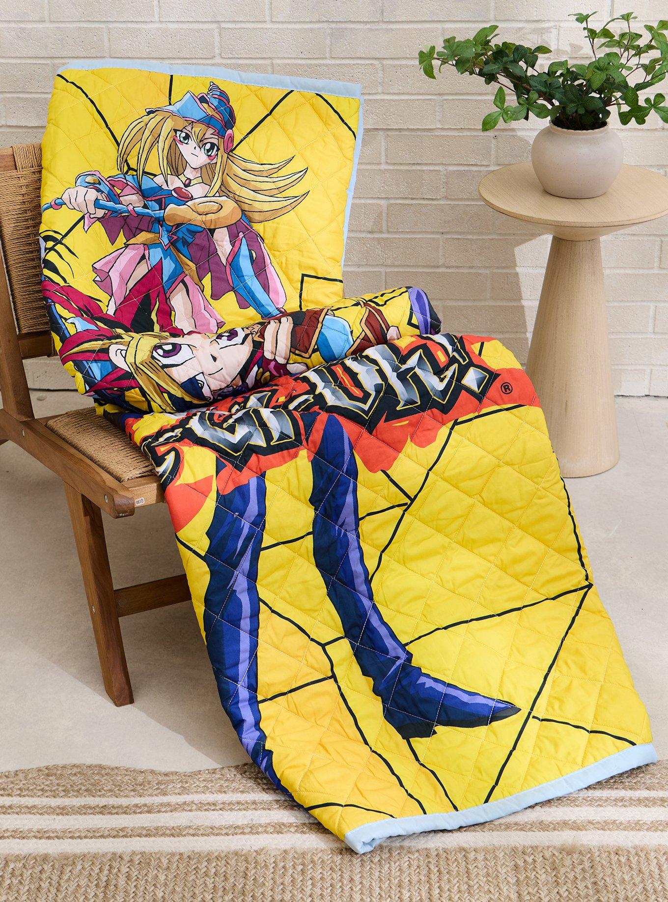 yugioh card blanket Yu-Gi-Oh! Monster Spirits Fleece Throw | Soft Polyester Cover for Sofa, Bed watch marathon Yu-Gi-Oh! Blue-Eyes White Dragon Card