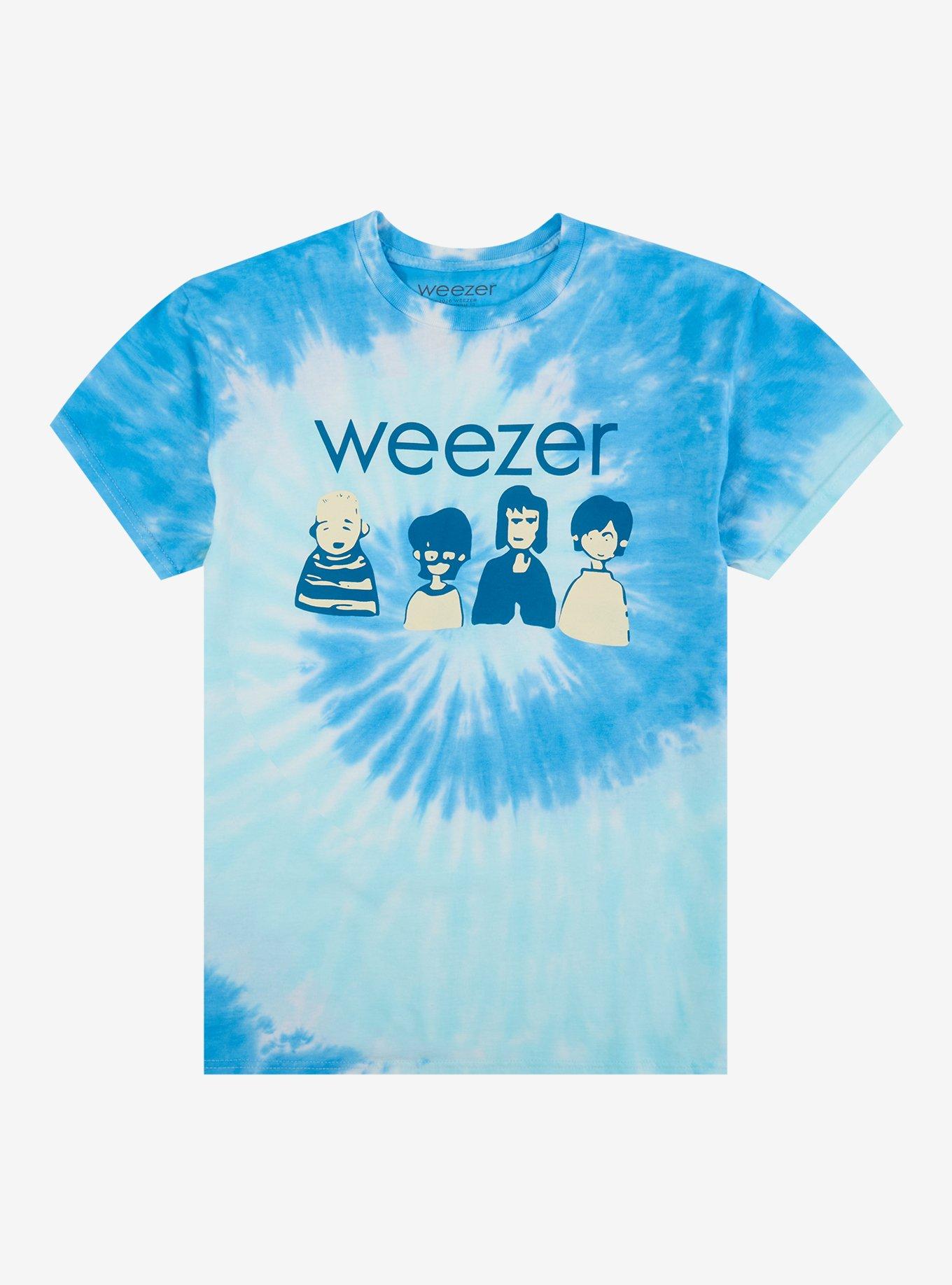Weezer Cartoon Band Tie-Dye T-Shirt, , hi-res