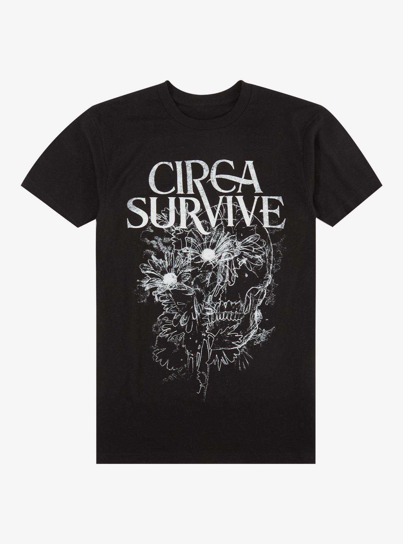 Circa Survive Flower Skull T-Shirt, , hi-res