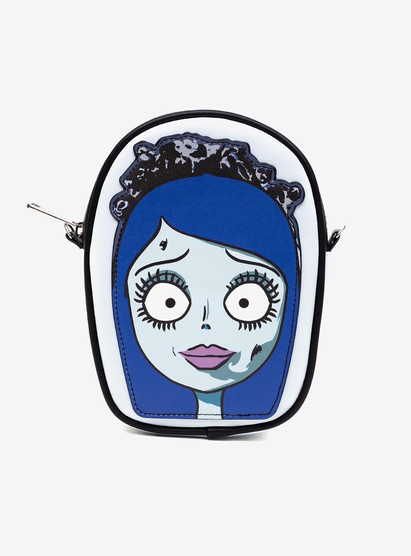 Corpse Bride Emily Face Applique Crossbody Bag, , hi-res