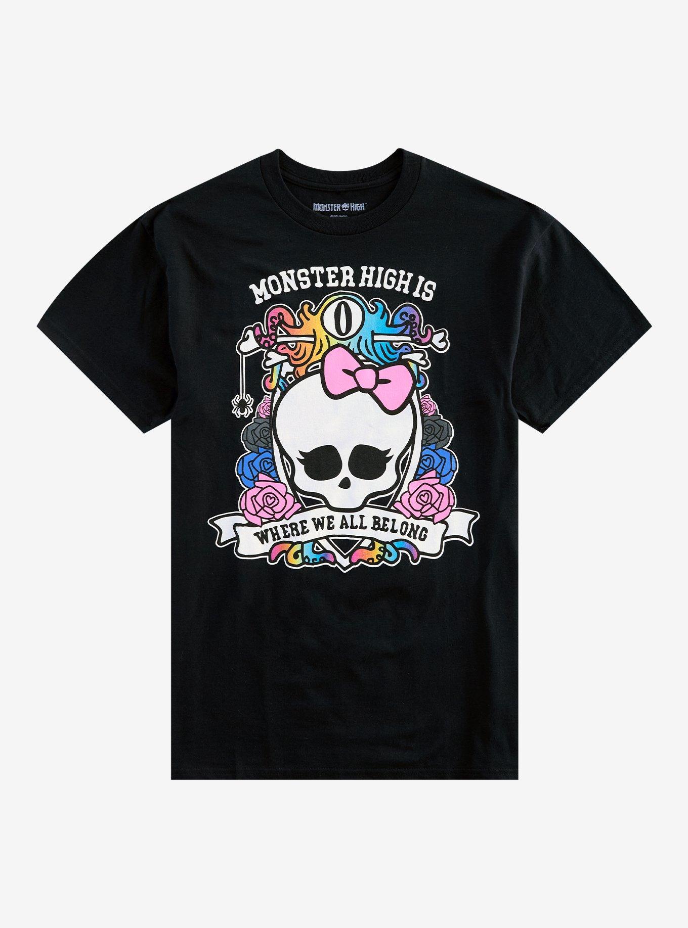 Monster High Is Where We All Belong Rainbow Crest T-Shirt, , hi-res