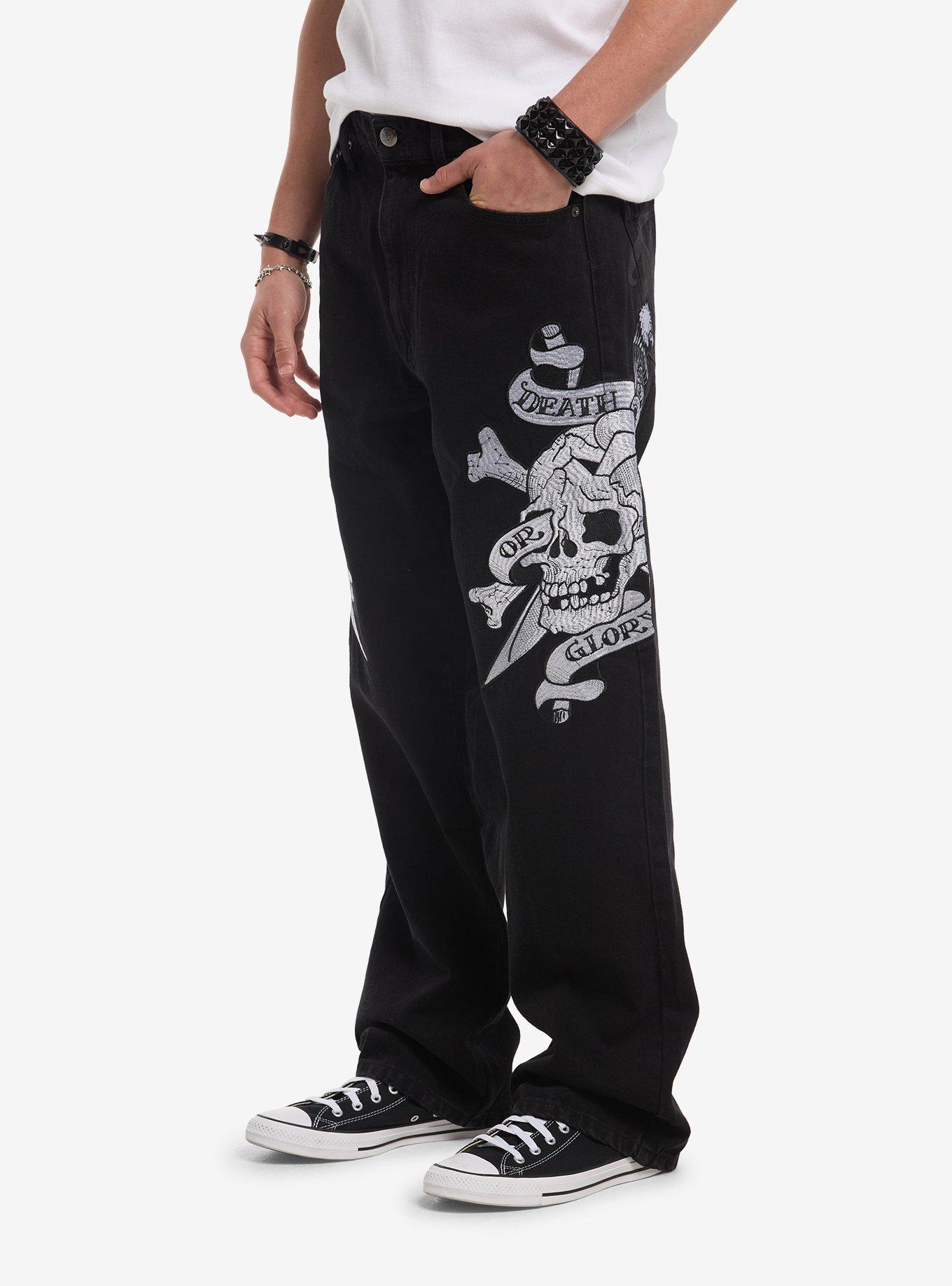Ed Hardy Death Or Glory Skeleton Jeans, , hi-res