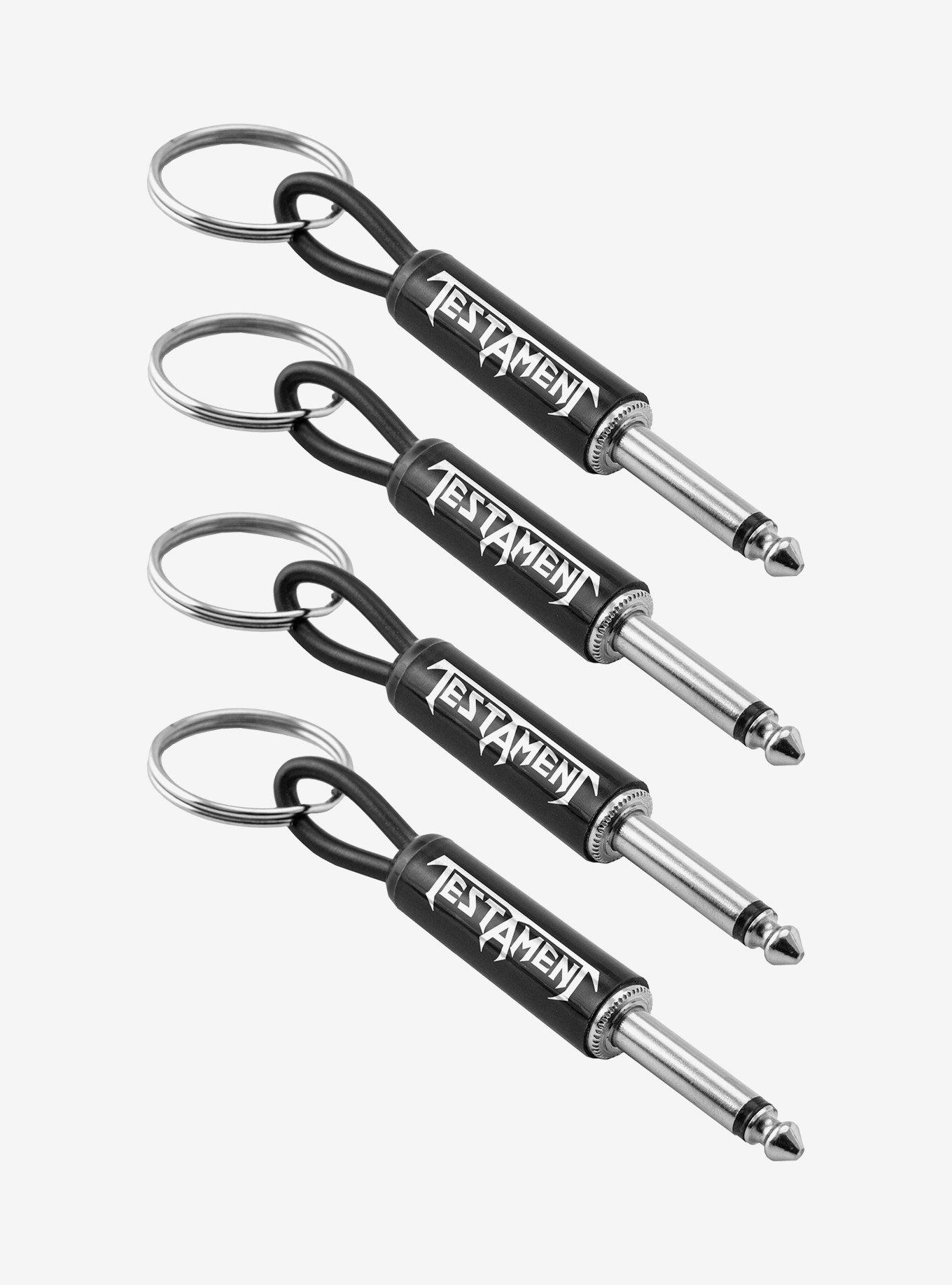 Testament Logo Guitar Plug 4-Pack Keychain, , hi-res