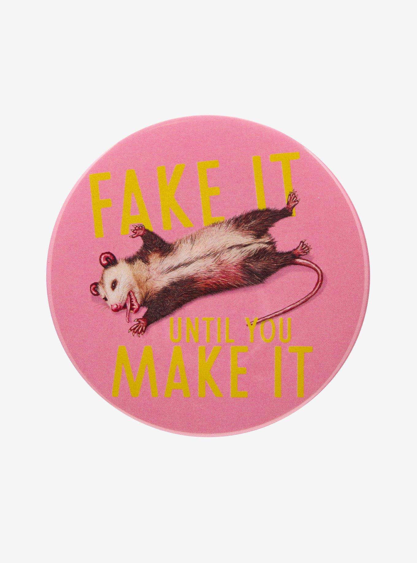 Possum Fake It 3 Inch Button, , hi-res