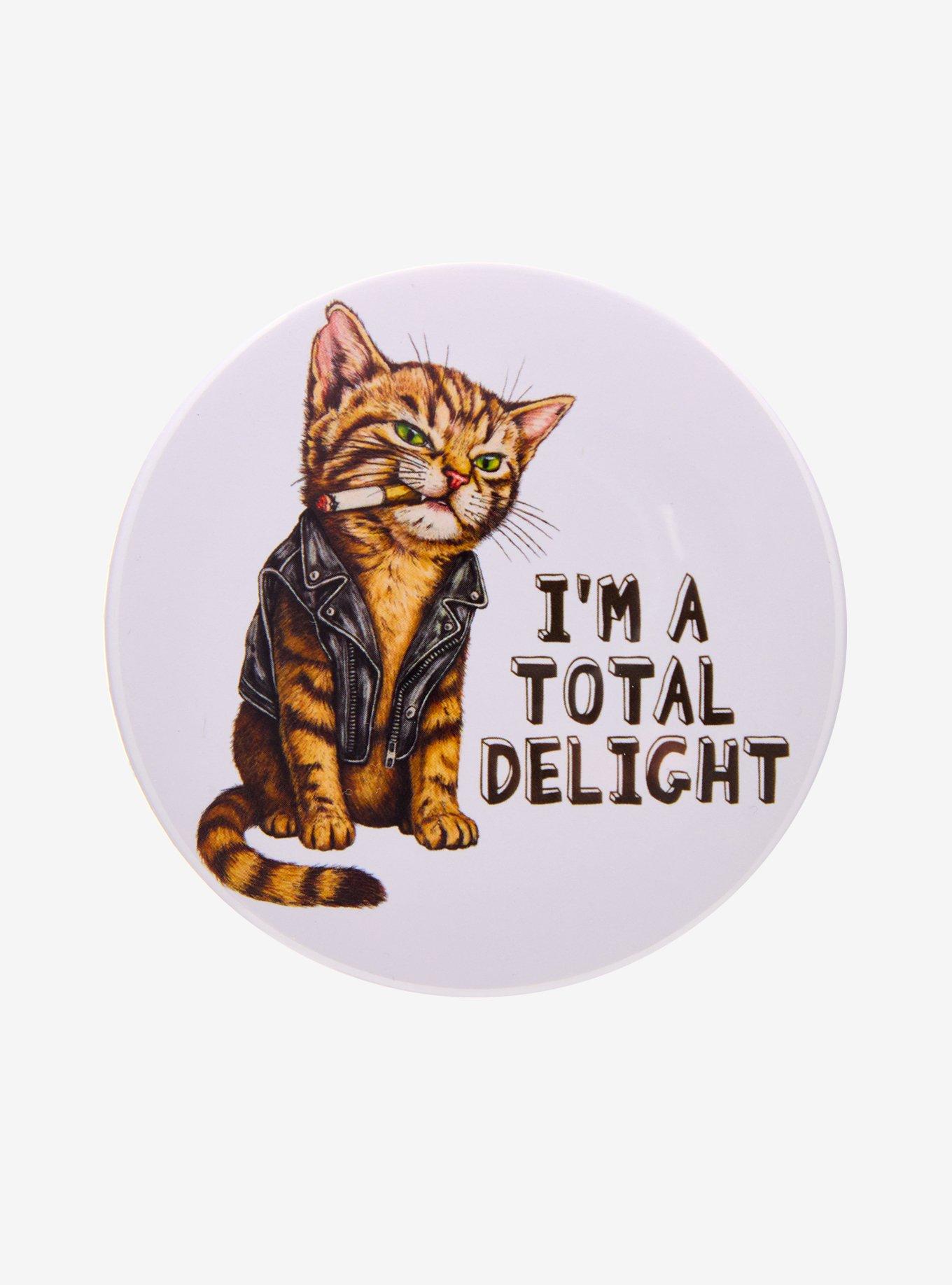 Cat Delight 3 Inch Button, , hi-res