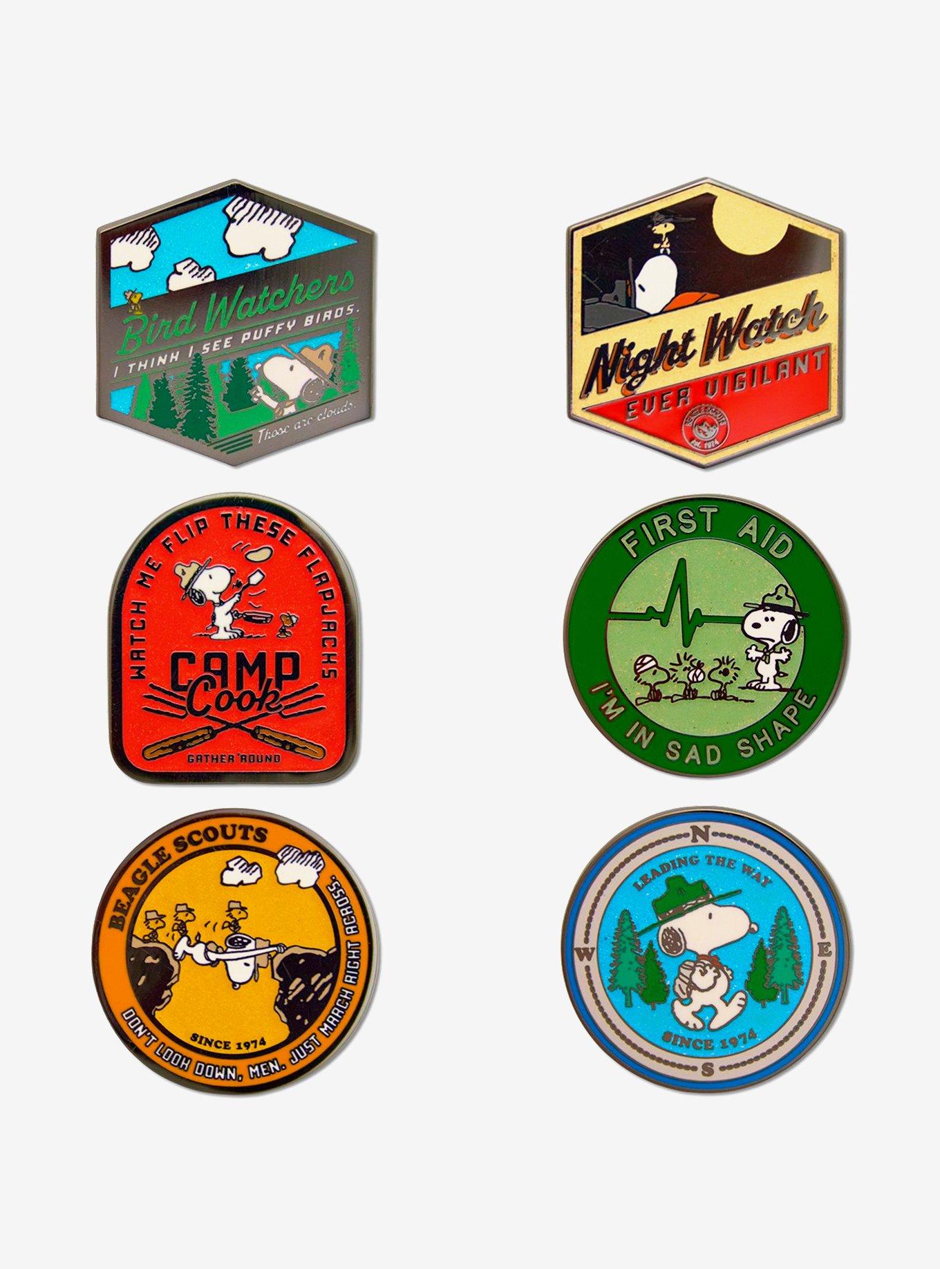 Peanuts Beagle Scouts Badge Mystery Enamel Pin Blind Box Series, , hi-res