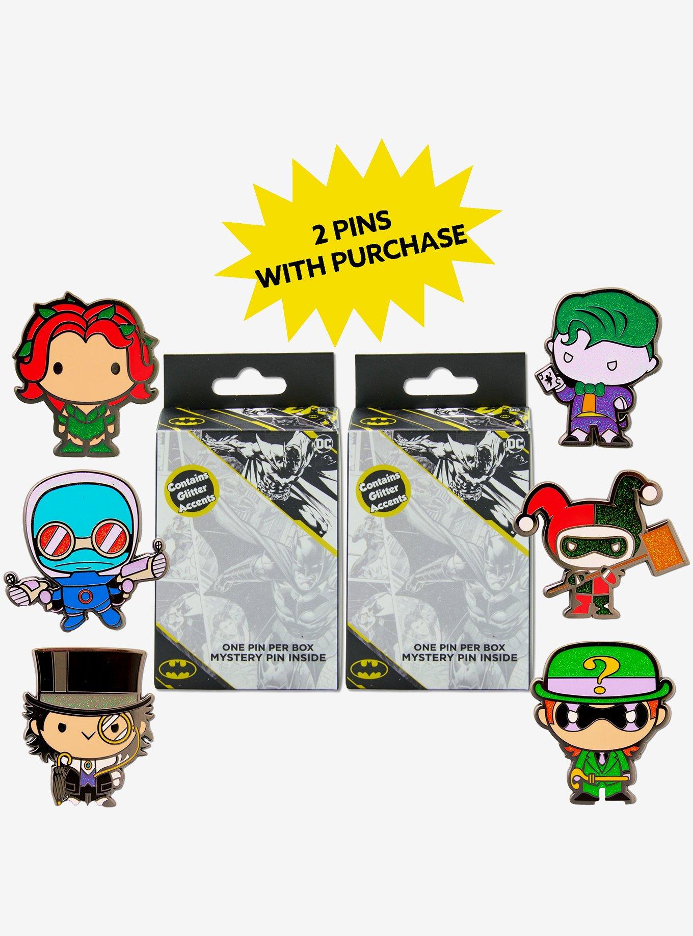 DC Comics Chibi Villains Mystery Enamel Pin Blind Box Series 2 Pack, , hi-res