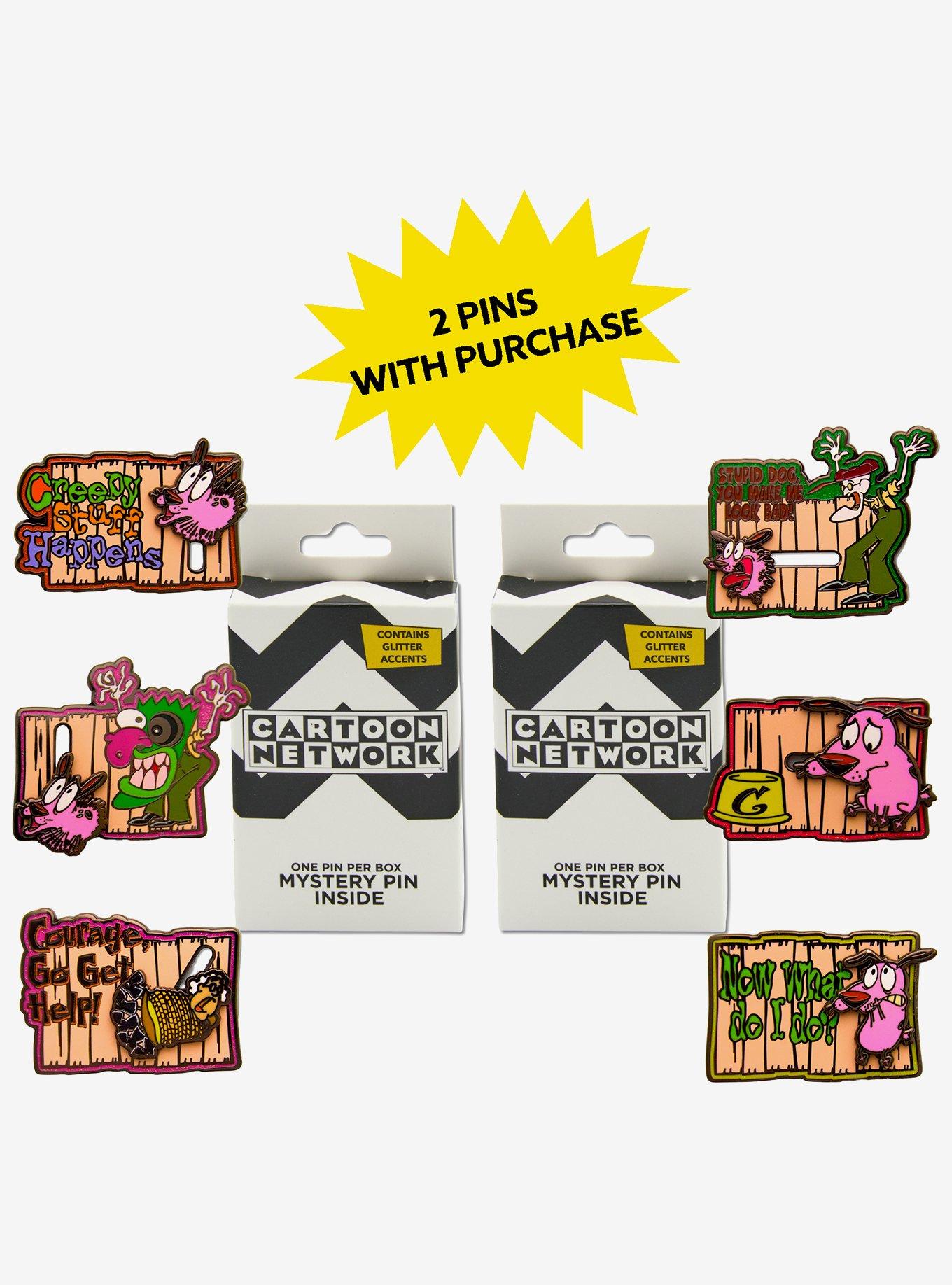 Courage The Cowardly Dog Interactive Mystery Enamel Pin Blind Box Series 2 Pack, , hi-res