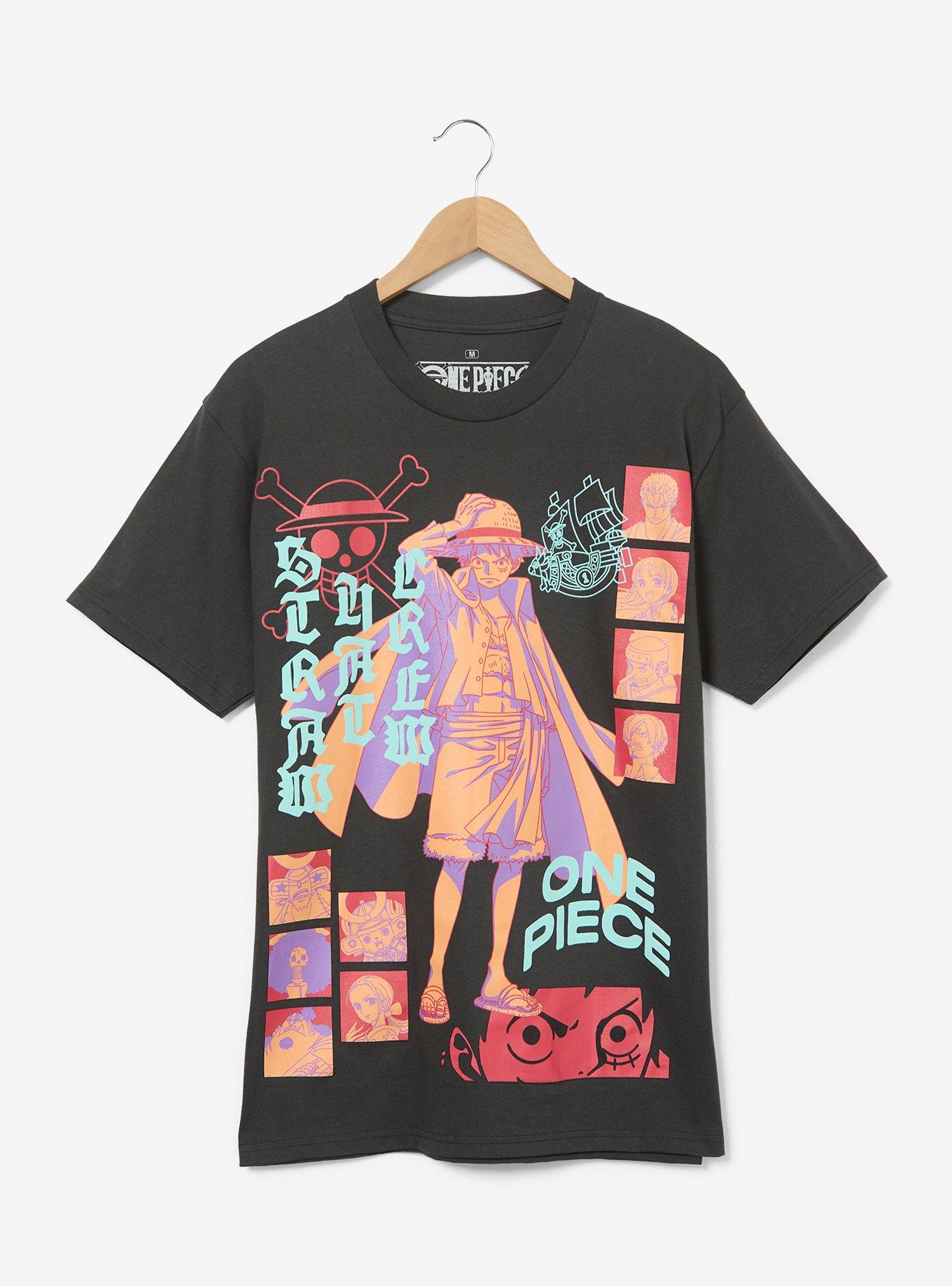 One Piece Monkey D. Luffy Tonal Multi-Portrait T-Shirt - BoxLunch Exclusive, , hi-res