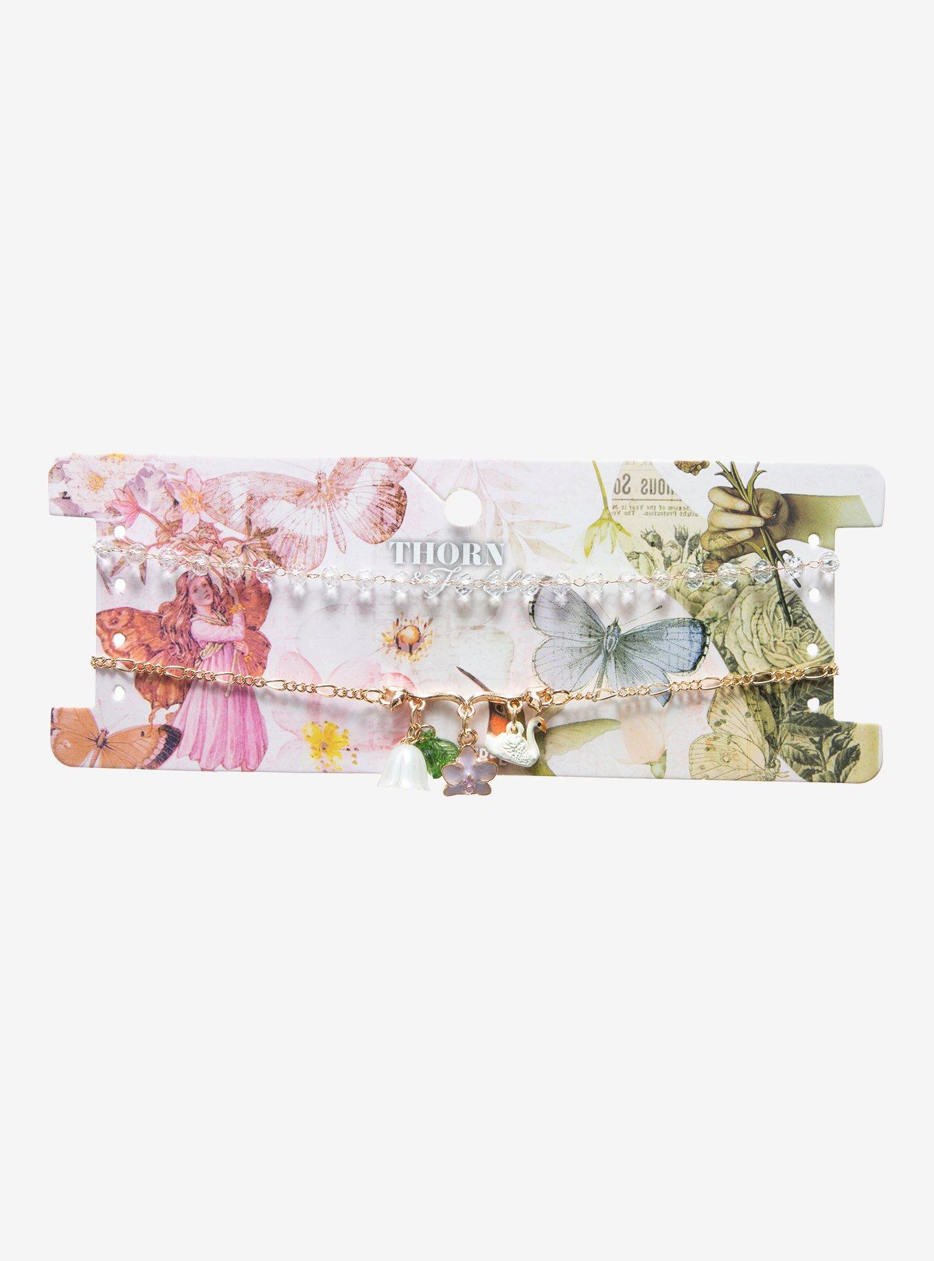Thorn & Fable Orchid Swan Choker Set, , hi-res