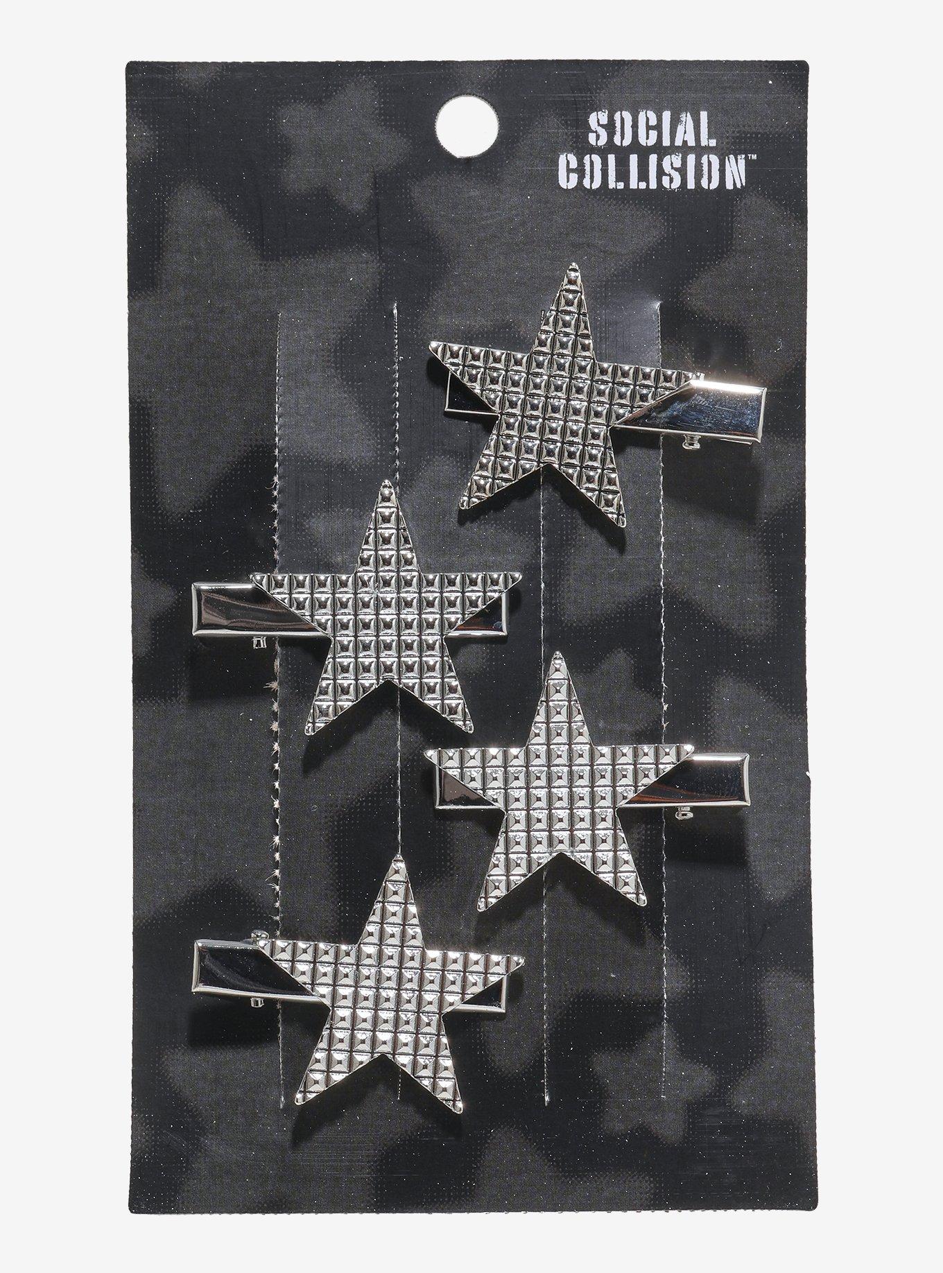Social Collision Star Hair Clip Set, , hi-res