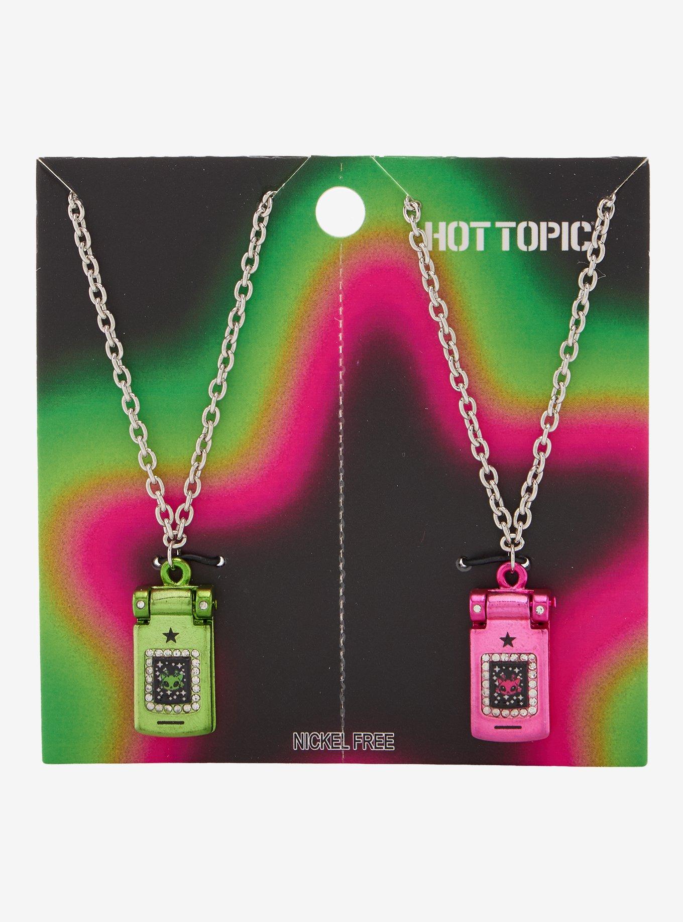 Alien Cat Flip Phone Best Friend Necklace Set | Hot Topic