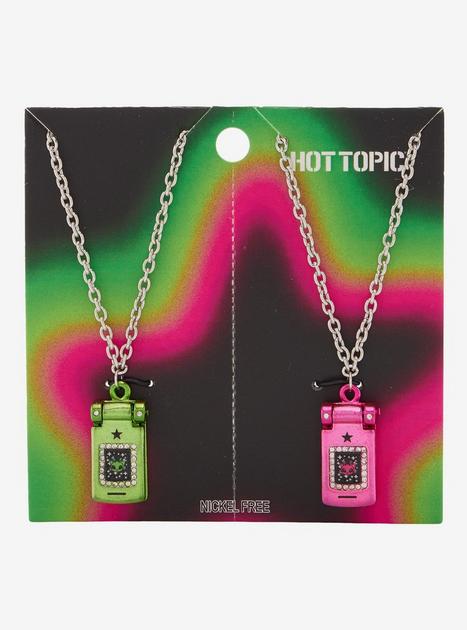 Alien Cat Flip Phone Best Friend Necklace Set | Hot Topic