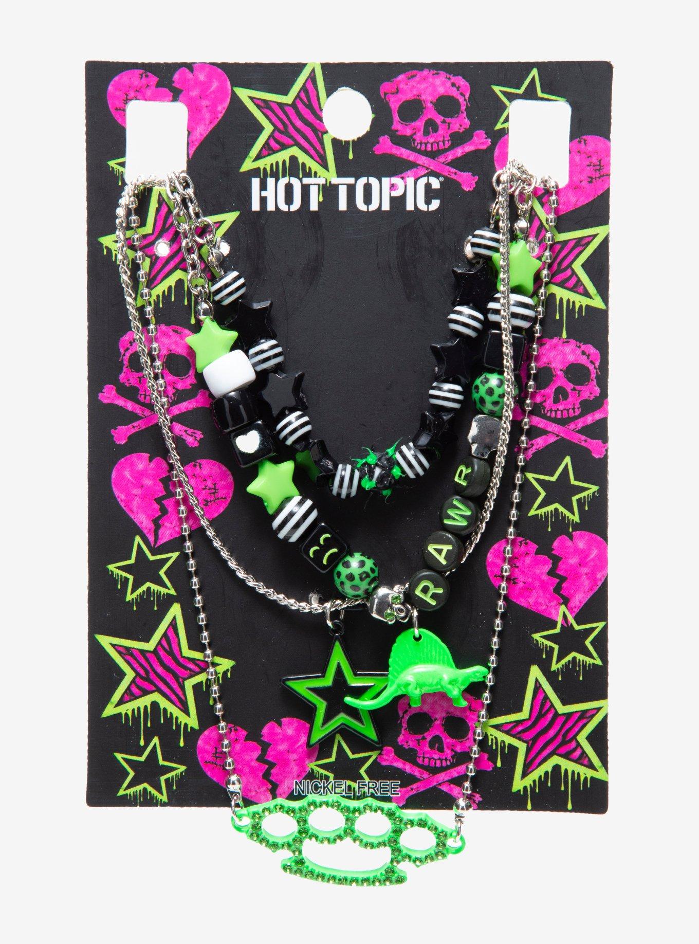 Dino Brass Knuckles Necklace Set, , hi-res