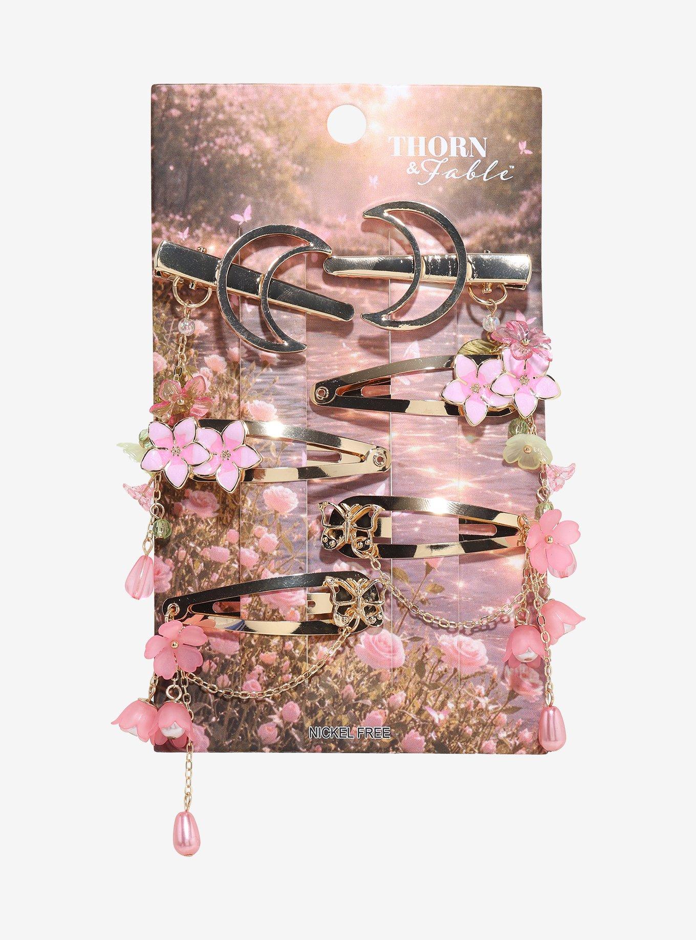Thorn & Fable Sakura Moon Hair Clip Set, , hi-res