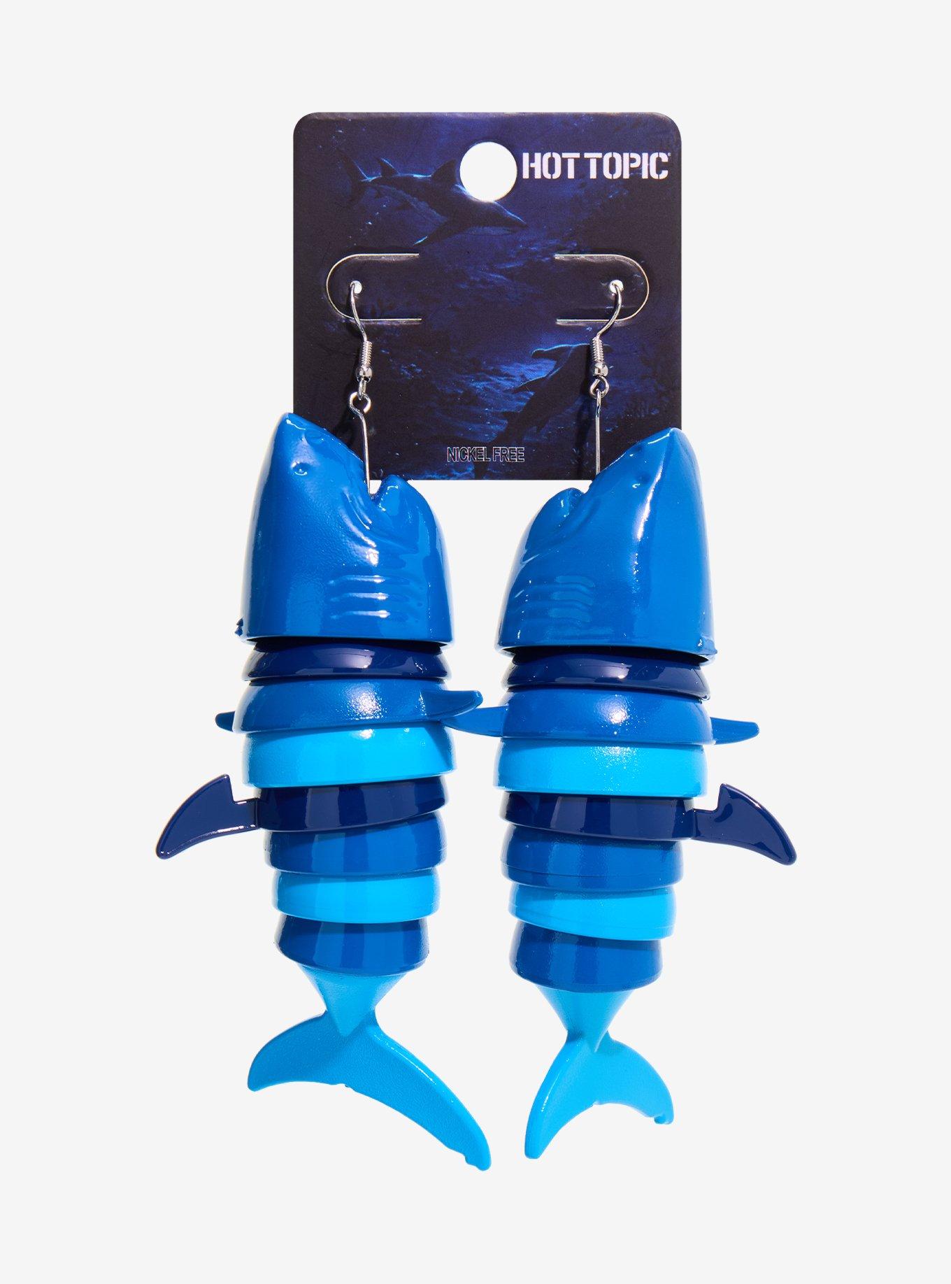Shark Fidget Earrings, , hi-res
