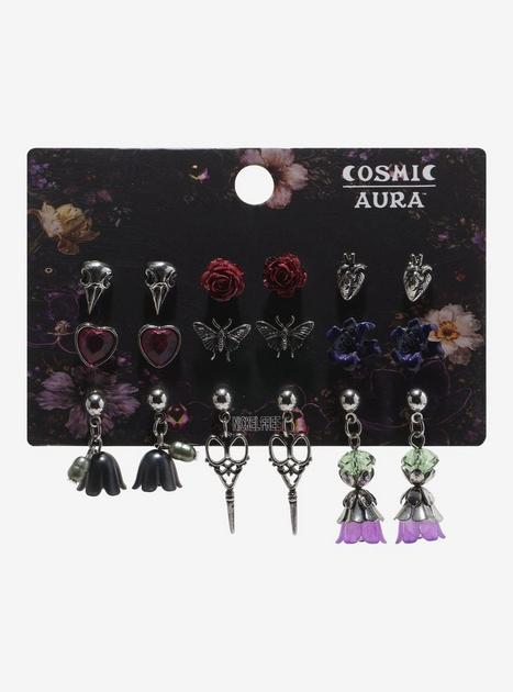 cosmic-aura-dark-garden-floral-stud-earring-set-hot-topic