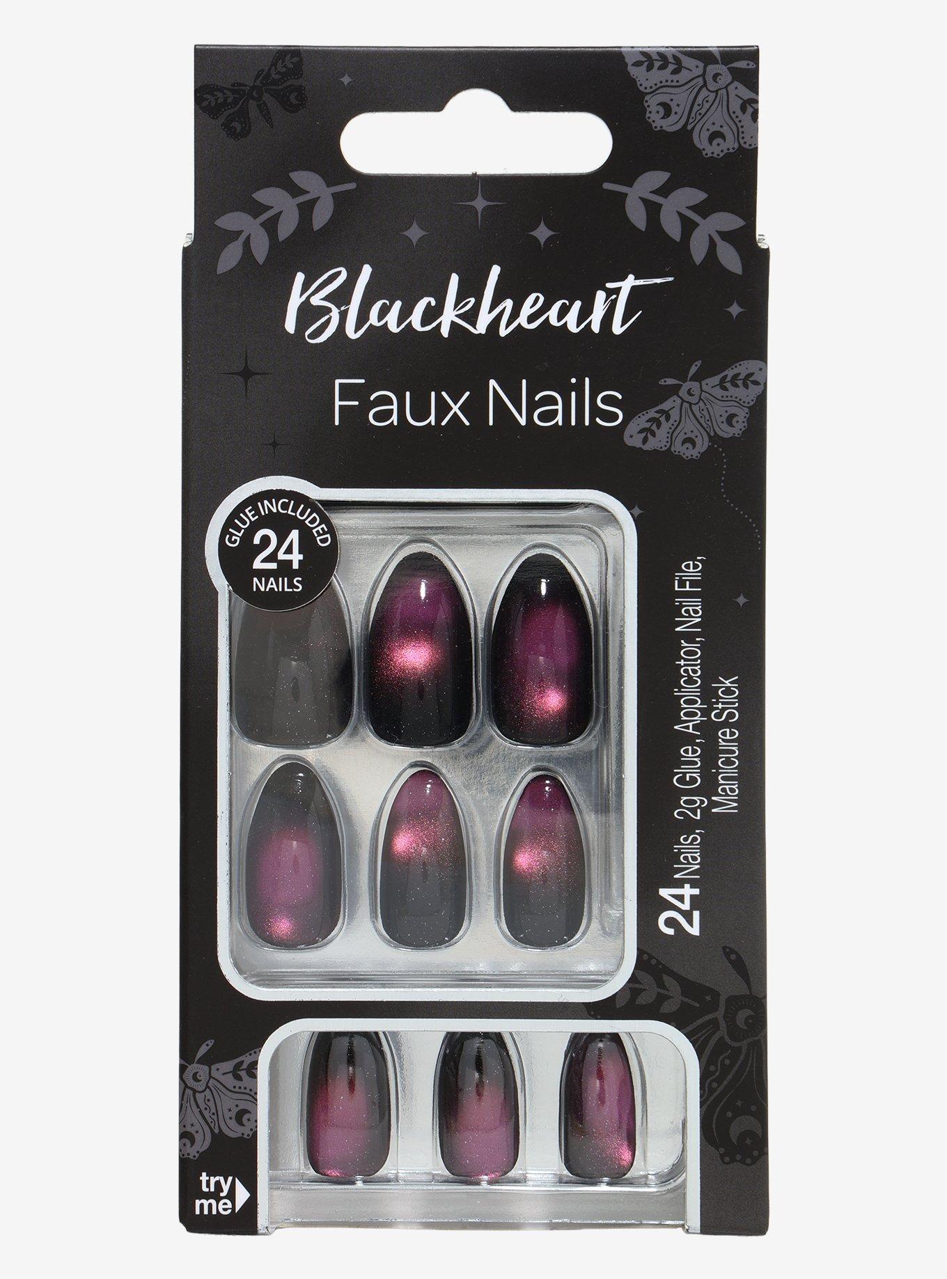 Blackheart Purple Cateye Press-On Nail Set, , hi-res