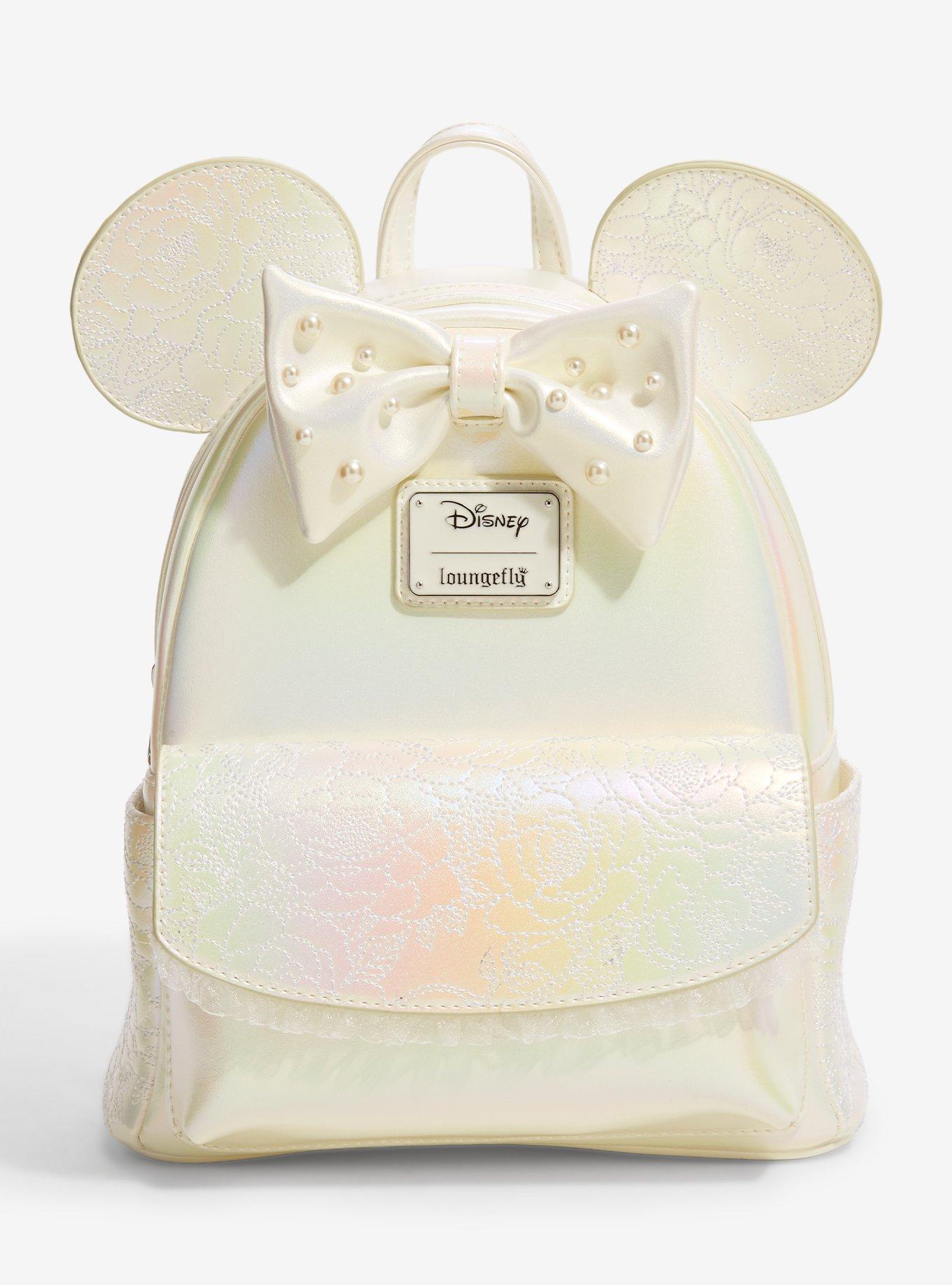 Loungefly Disney Minnie Mouse Iridescent Wedding Bow Mini Backpack - BoxLunch Exclusive