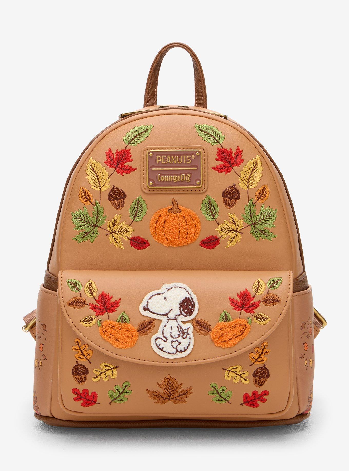 Loungefly Peanuts Snoopy Fall Foliage Chenille Mini Backpack - BoxLunch Exclusive