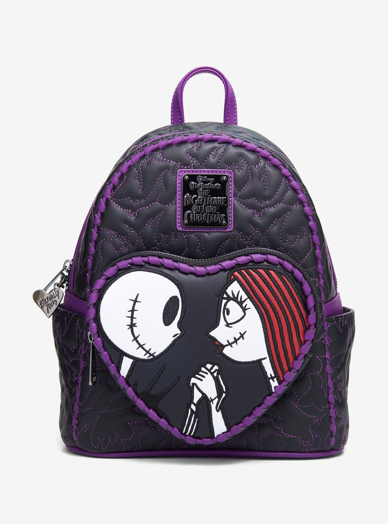 Loungefly Disney The Nightmare Before Christmas Jack & Sally Quilted Mini Backpack - BoxLunch Exclusive