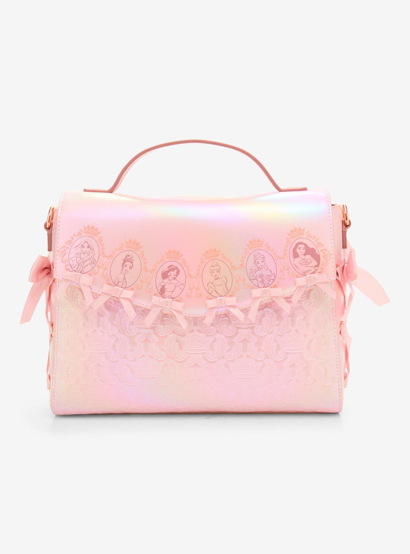 Loungefly Disney Princess Cameo Pink Portraits Tonal Crossbody Bag, , hi-res