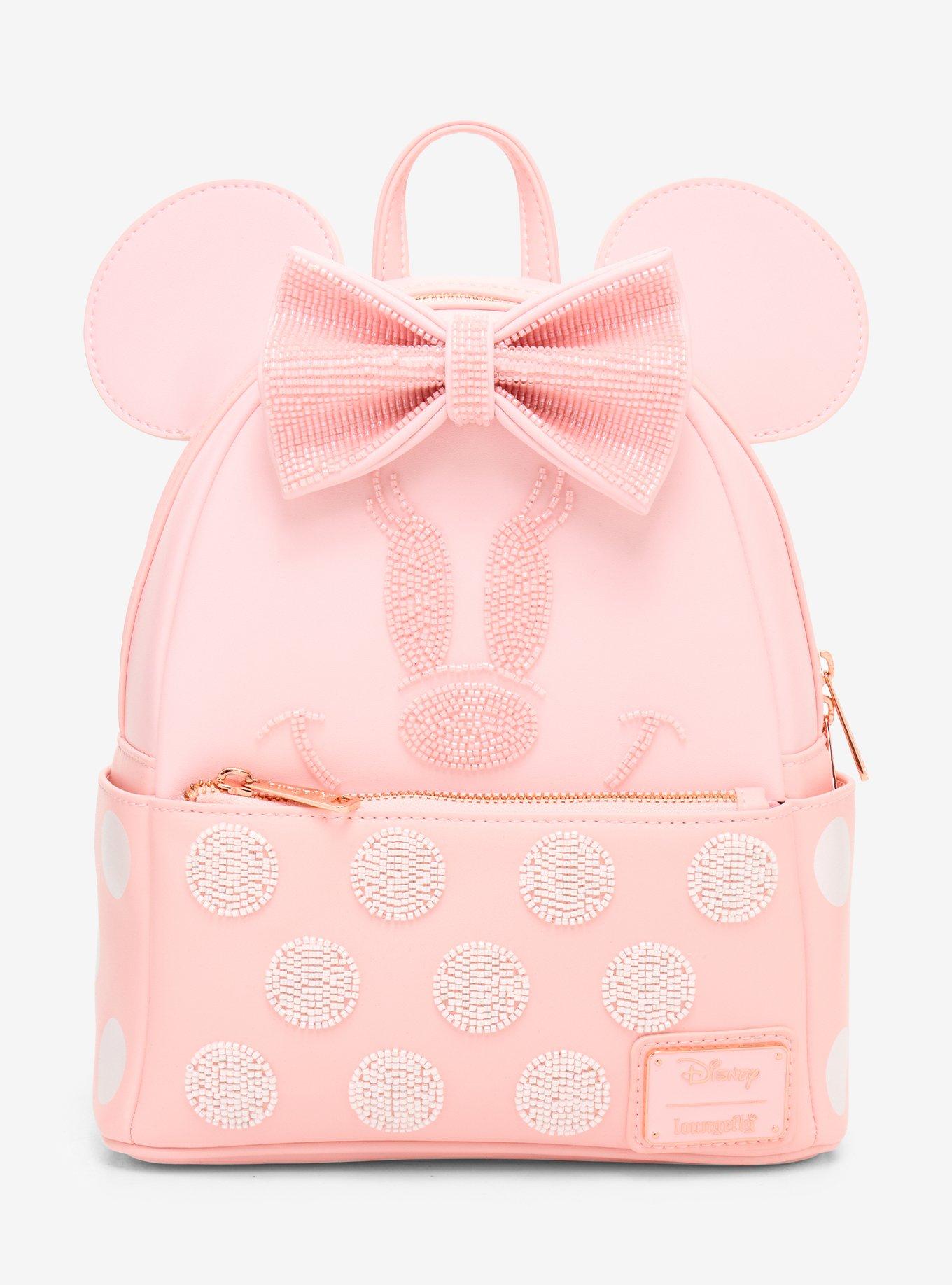 Loungefly Disney Minnie Mouse 3D Ears Beaded Mini Backpack, , hi-res