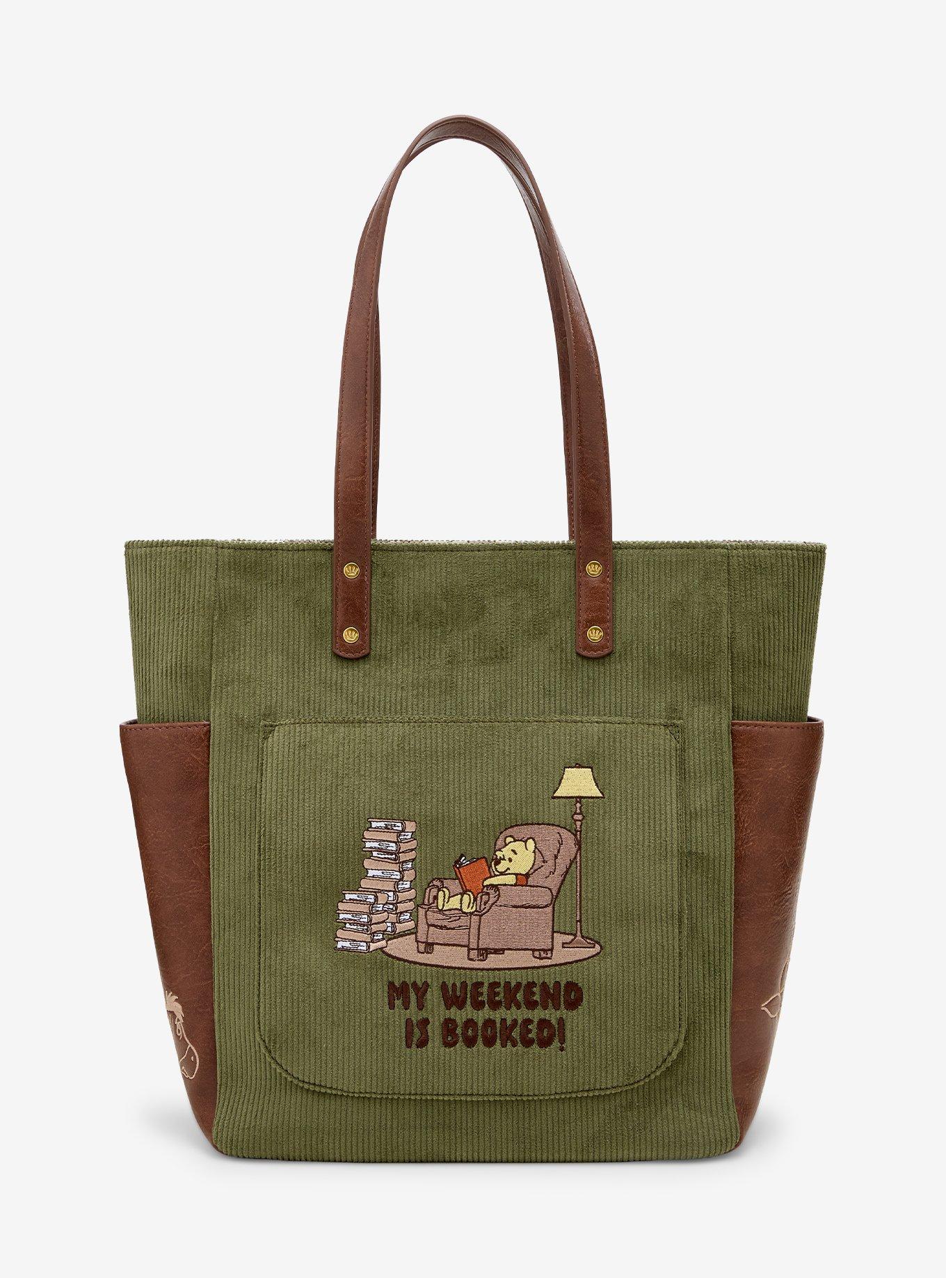 Loungefly Disney Winnie the Pooh My Weekend Is Booked Corduroy Tote Bag - BoxLunch Exclusive