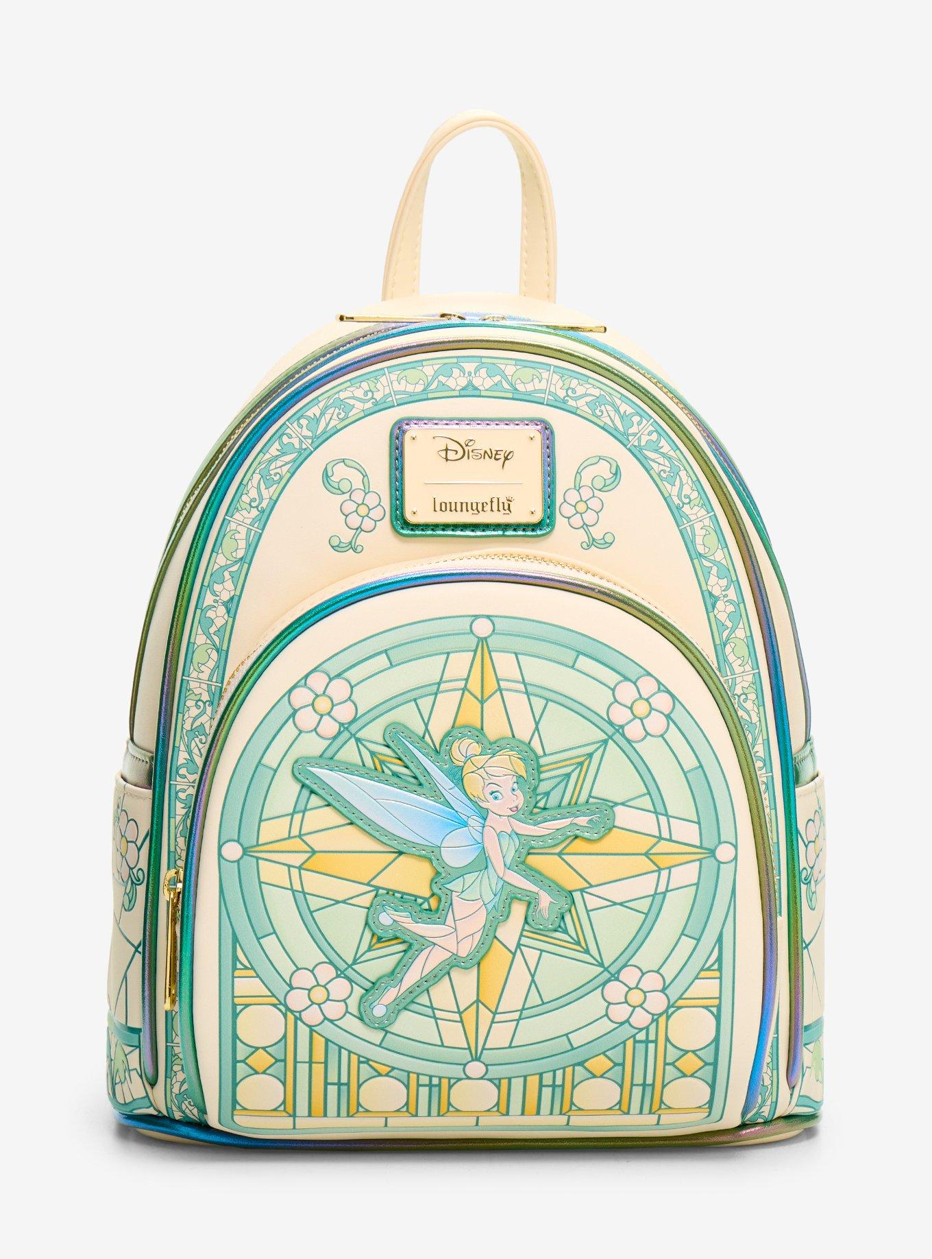 Loungefly Disney Peter Pan Tinker Bell Iridescent Stained Glass Mini Backpack, , hi-res