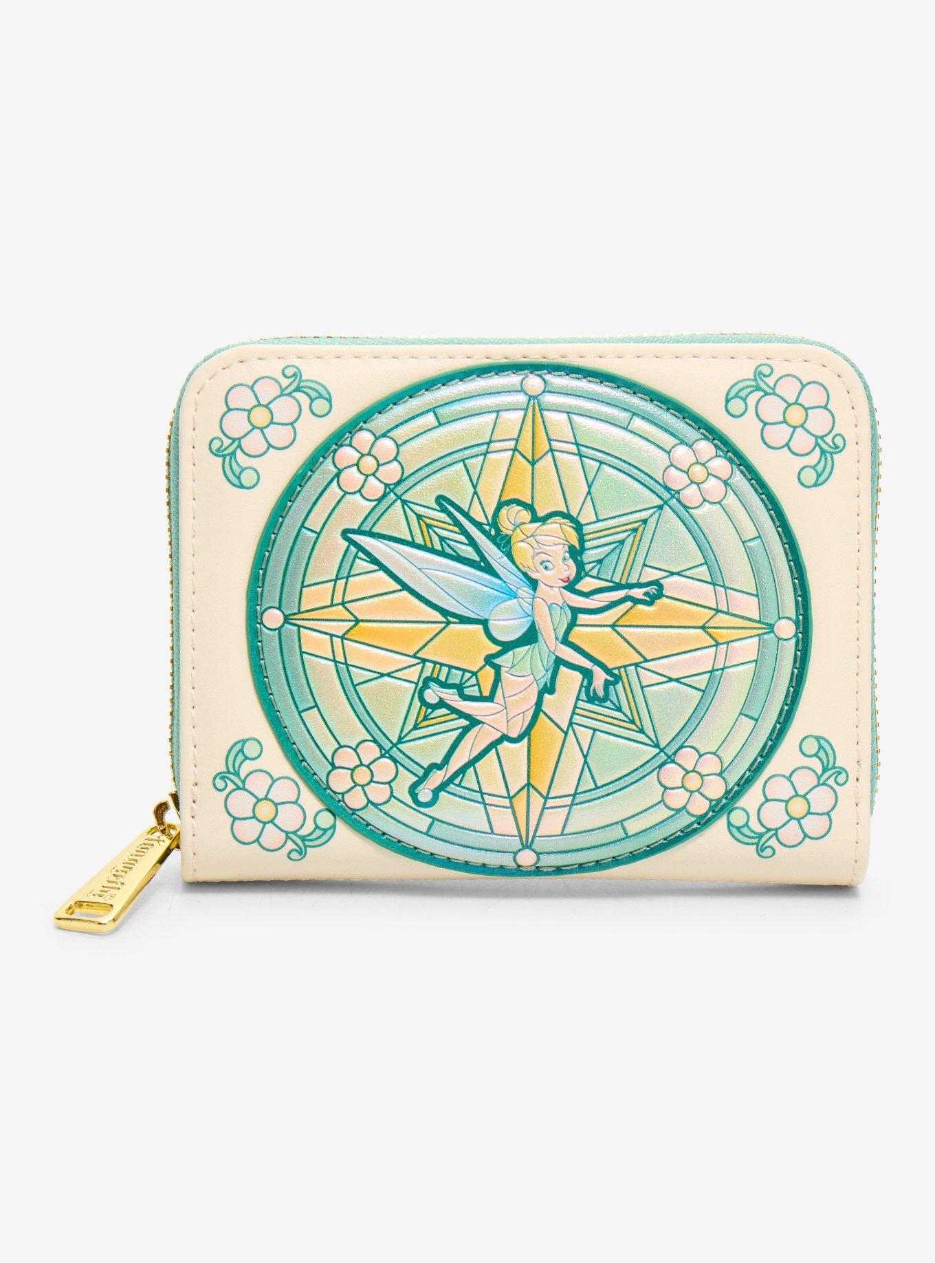 Loungefly Disney Peter Pan Tinker Bell Iridescent Stained Glass Wallet, , hi-res