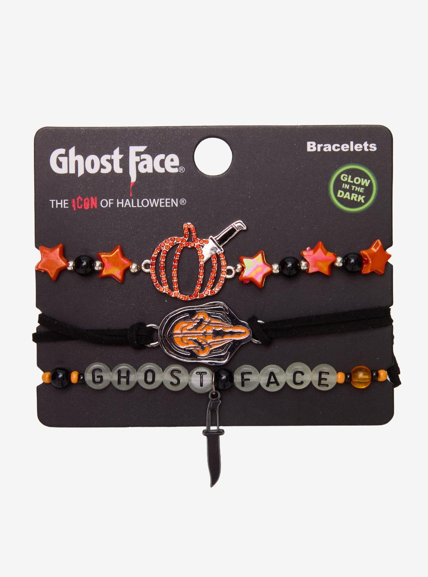 Ghost Face Glow-In-The-Dark Bracelet Set, , hi-res