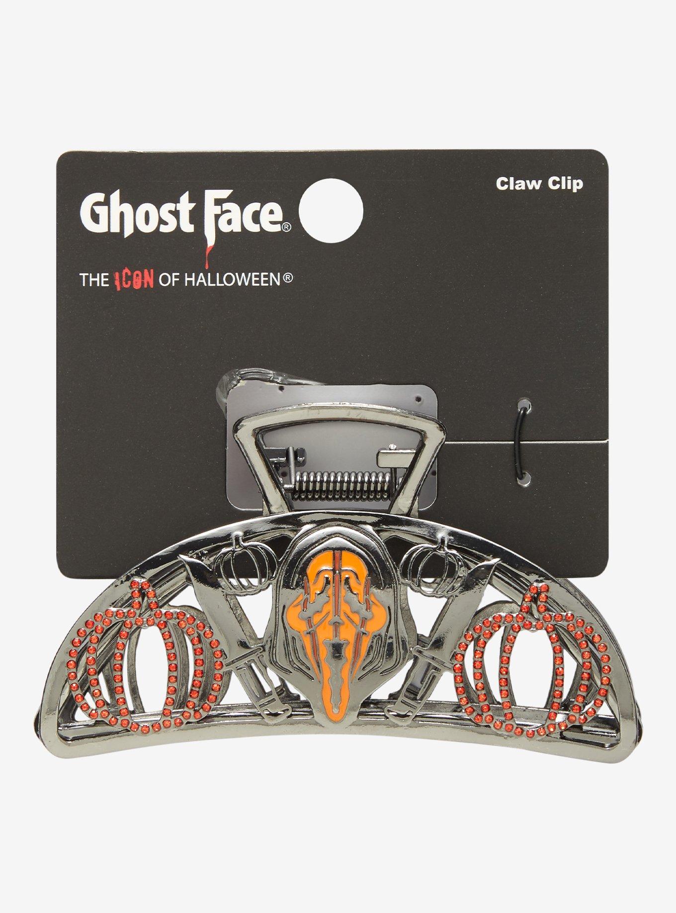 Ghost Face Pumpkin Claw Hair Clip, , hi-res