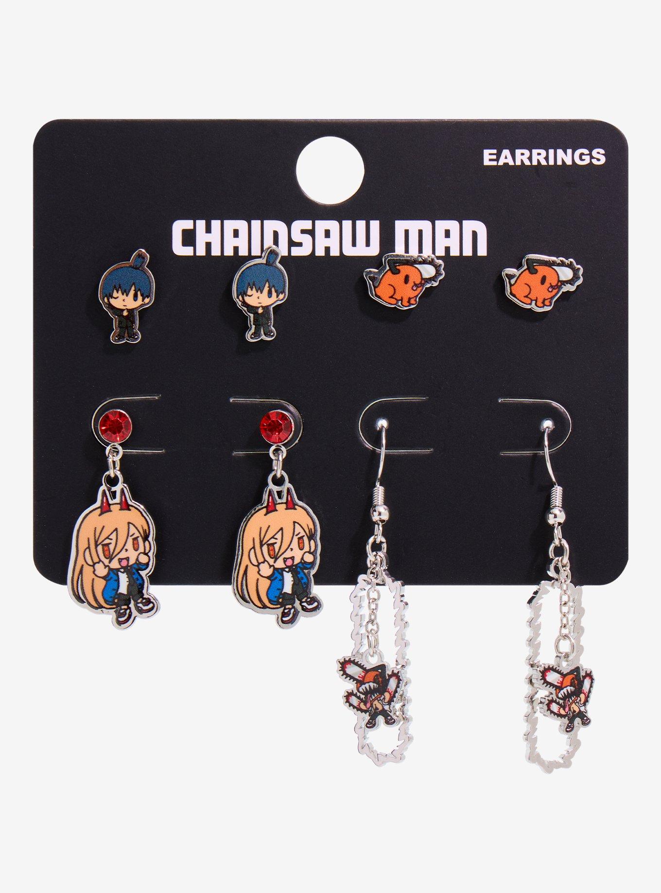 Chainsaw Man Chibi Earring Set, , hi-res