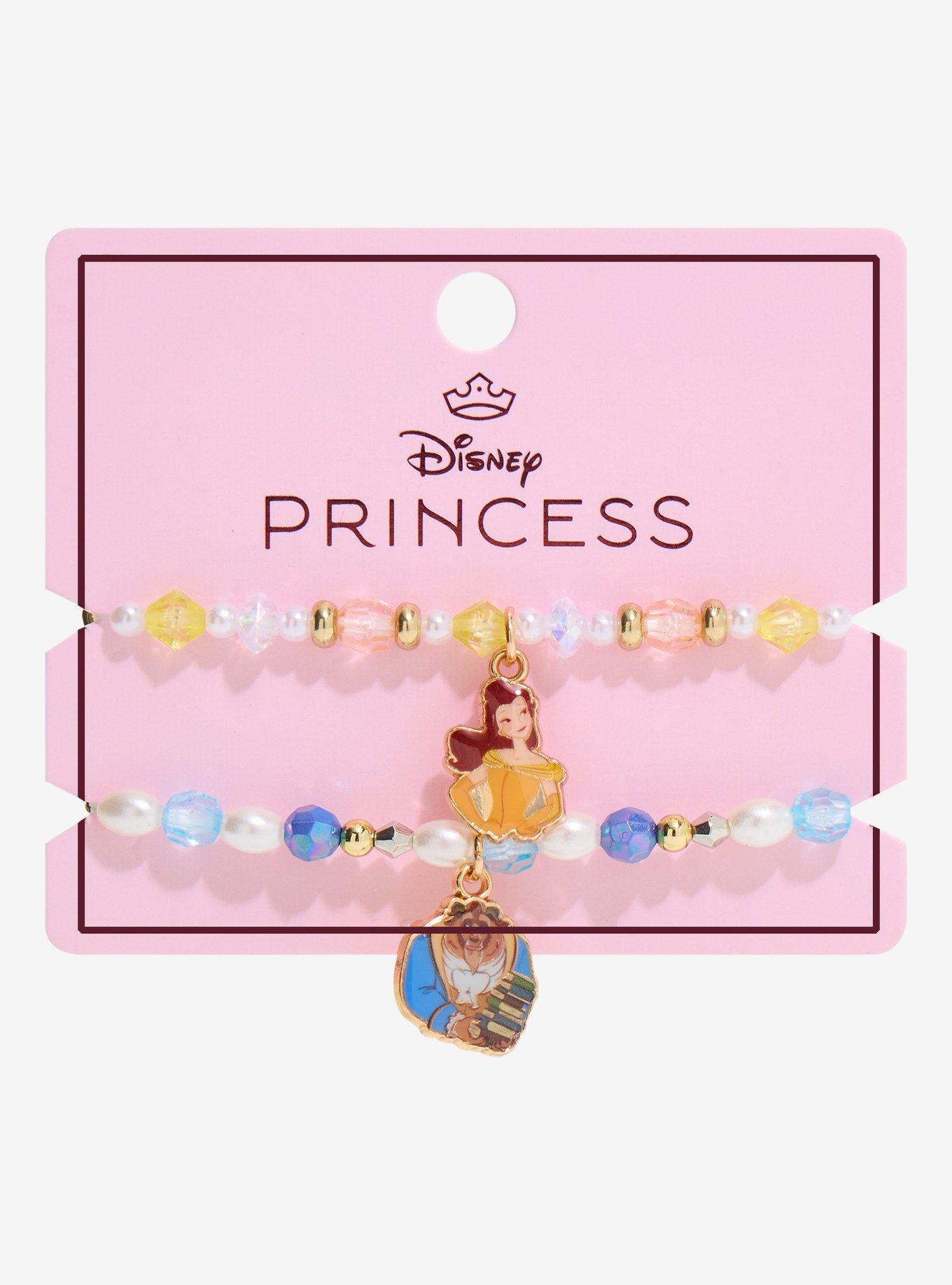 Disney Beauty And The Beast Belle & Beast Bead Bracelet Set, , hi-res