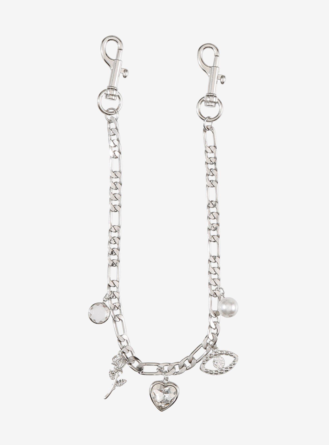 Eye Rose Heart 13 Inch Wallet Chain, , hi-res