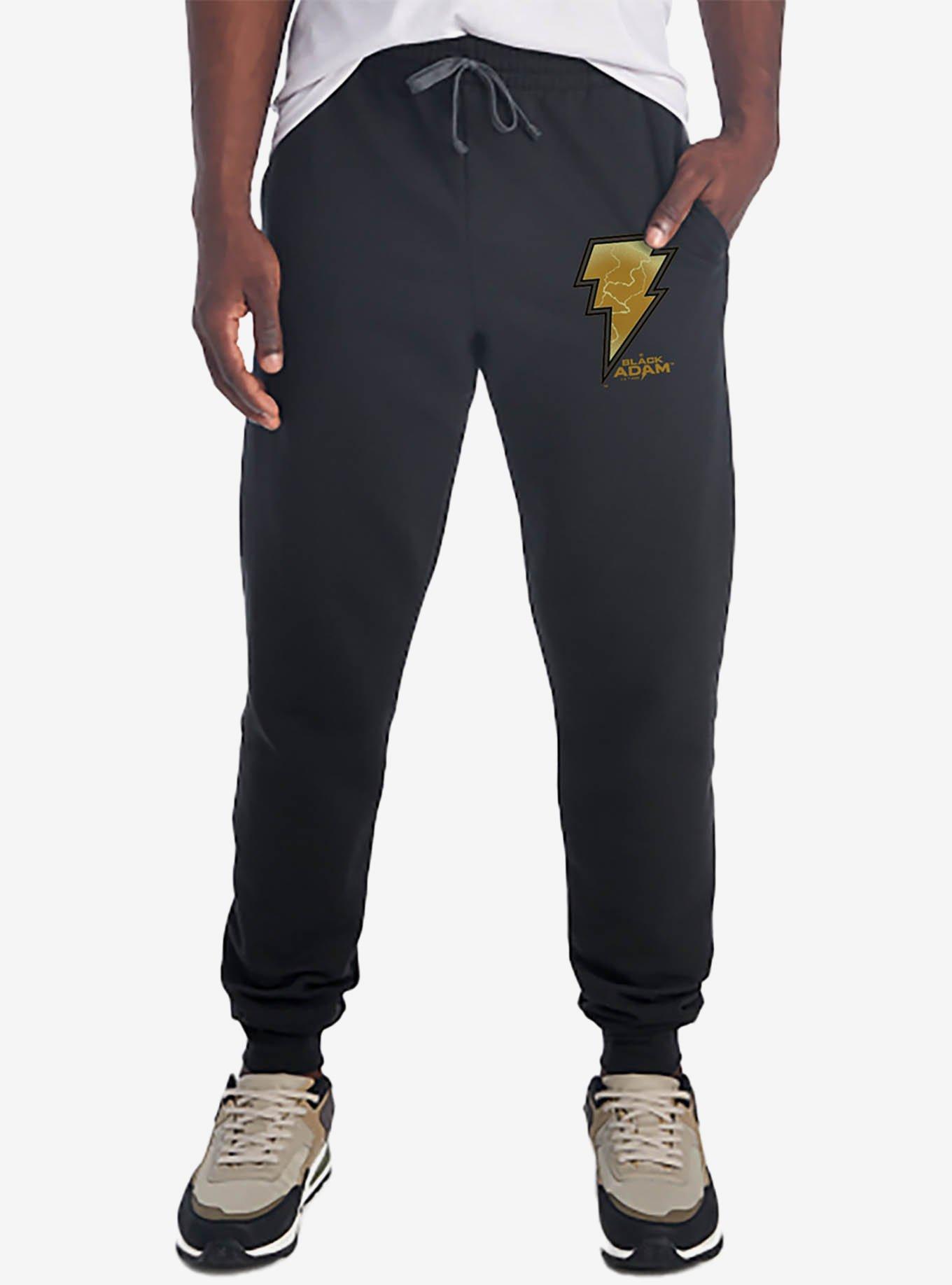 Black Adam Lightning Logo Jogger Sweatpants, , hi-res